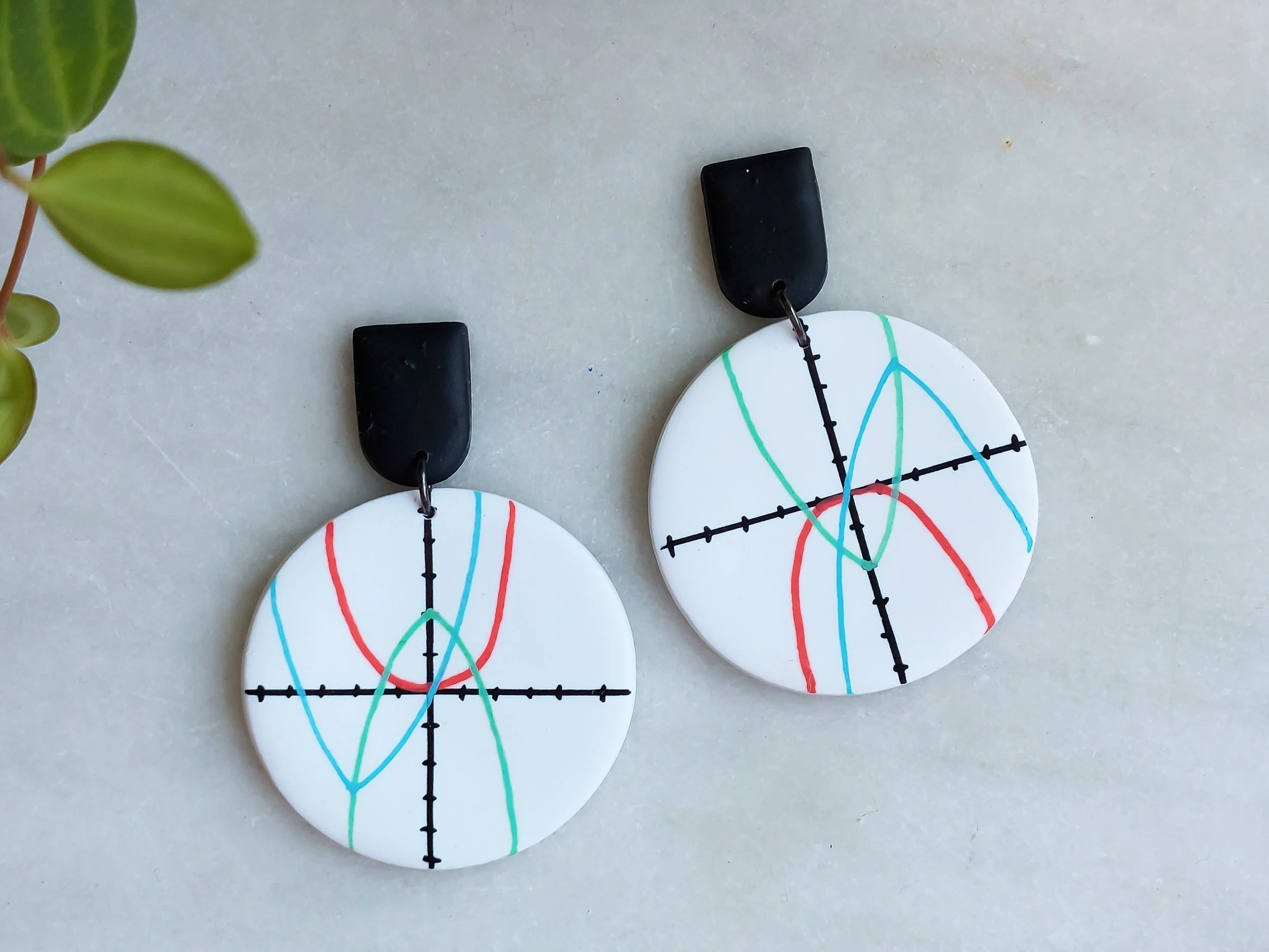 Parabola Math Teacher Earrings
