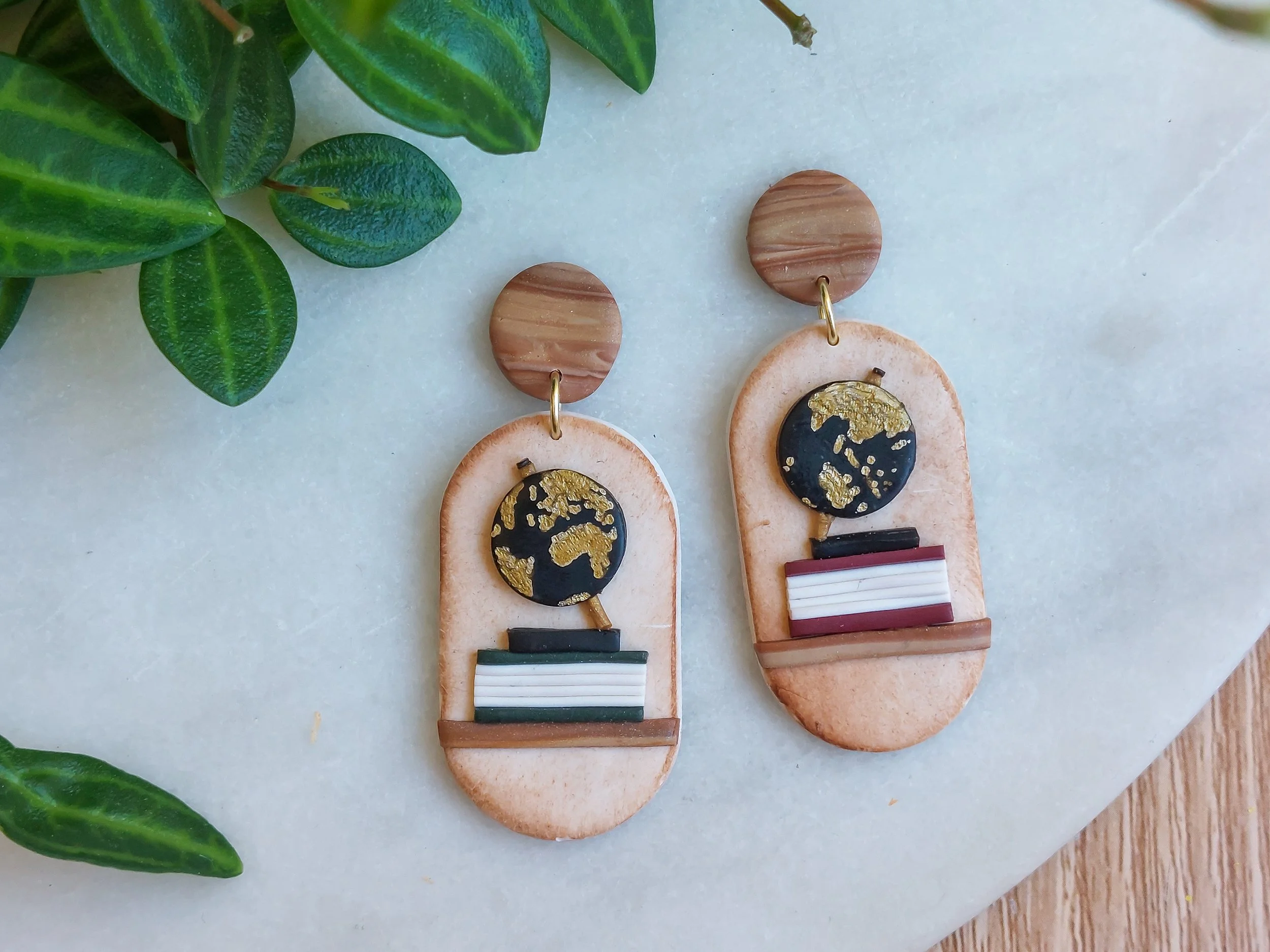 Antique Globe Teacher Earrings