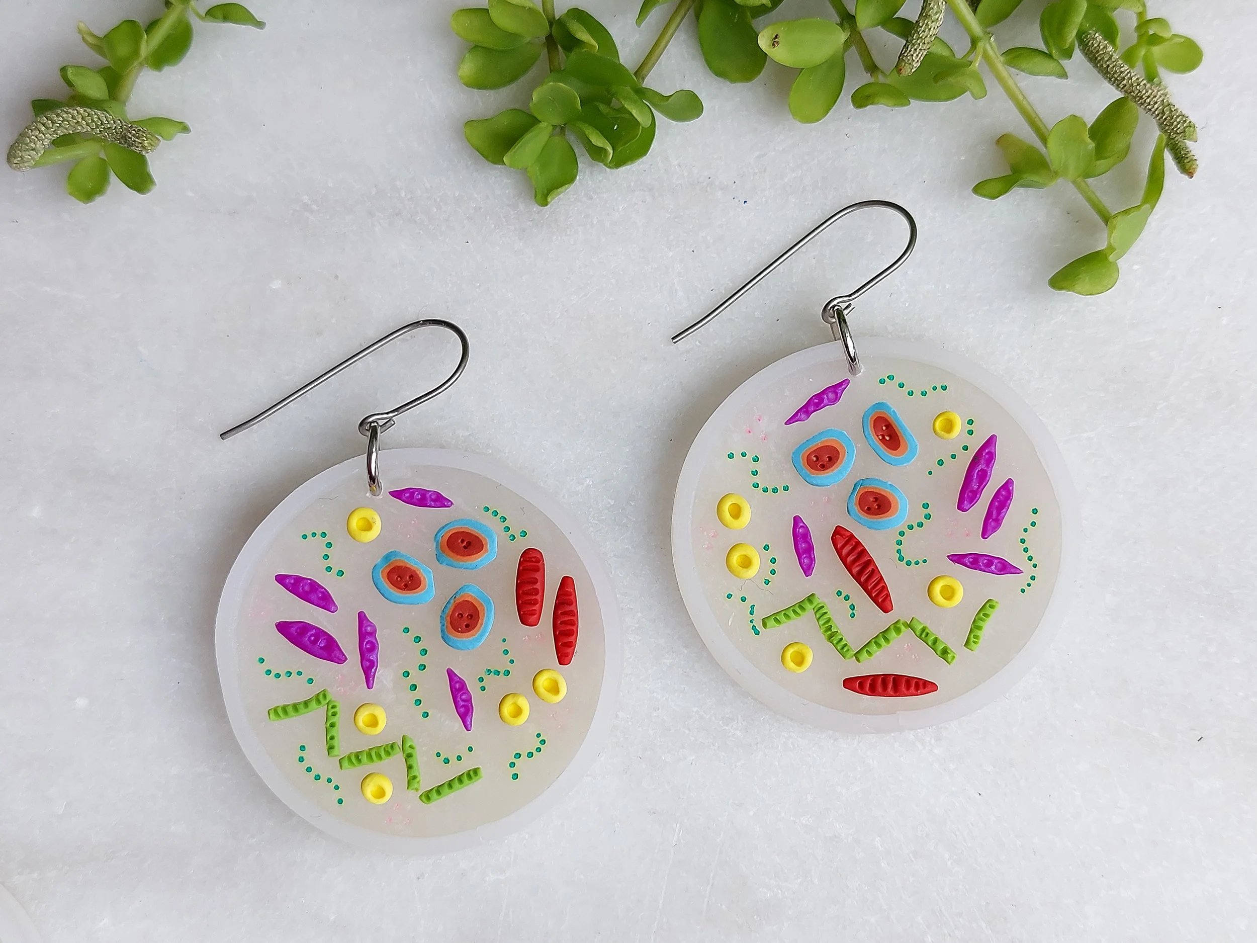 Petri Dish Earrings