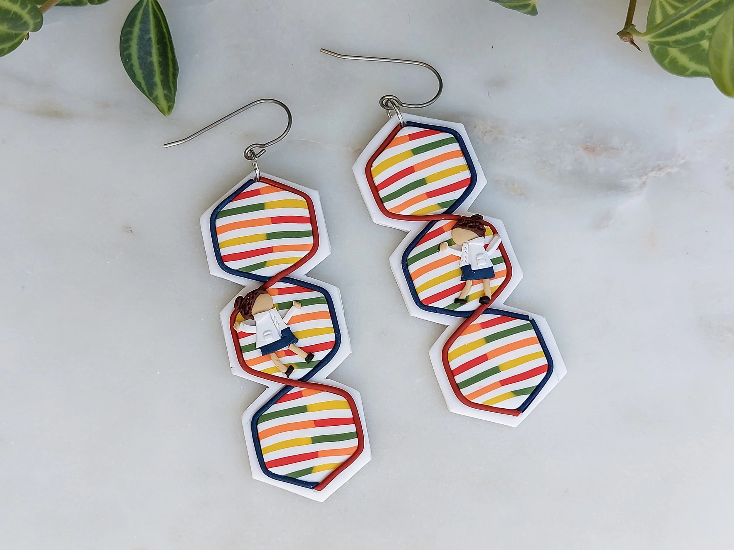 DNA Earrings with Rosalind Franklin