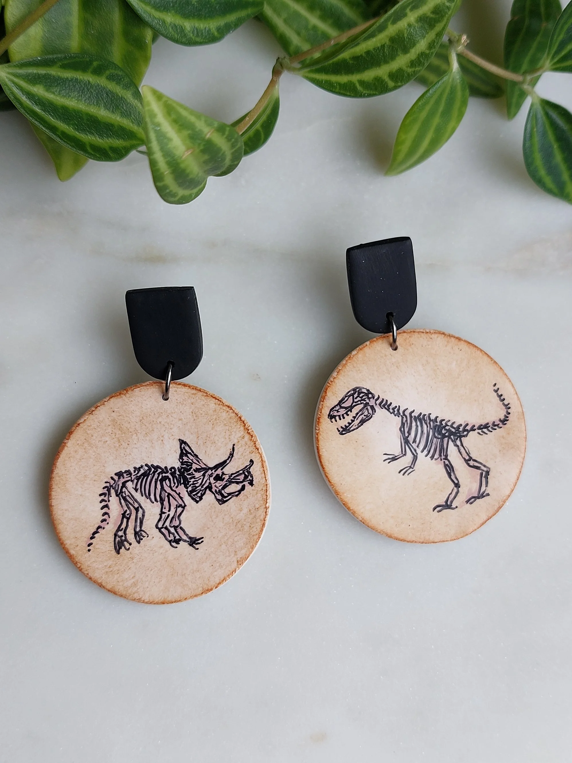 Dinosaur Fossil Earrings