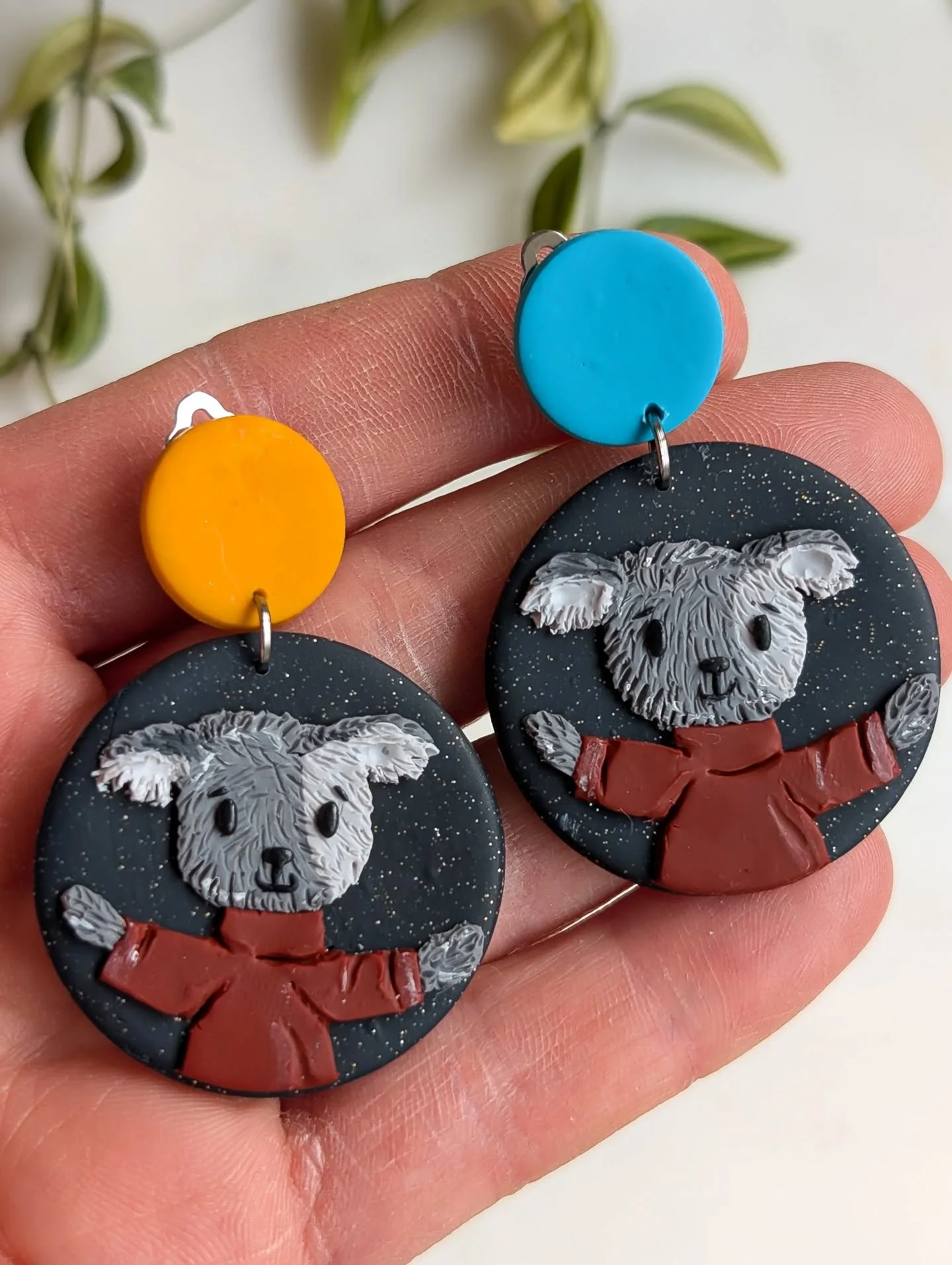 It's always my pleasure to create custom pieces for you! 

These special stuffies are the latest in adorable and meaningful earrings I made for a lovely local customer. 

Lightweight and finished with clip-ons, these are a friendly reminder that even