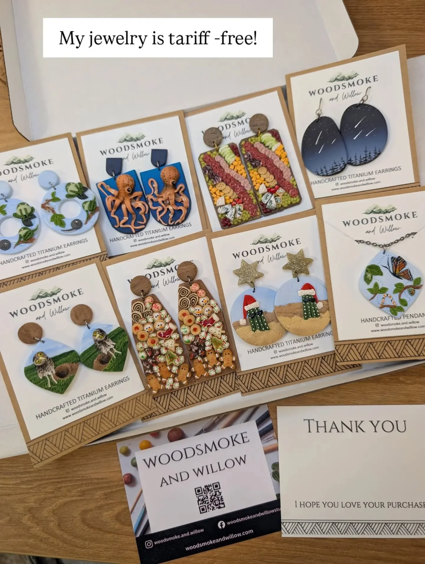 Shipping this joyful collection south of the border today!  Just a quick reminder: there are currently NO tariffs on my jewelry for those of you in the US. 💕

A HUGE thank you to those of you who continue to support small businesses in these times.
