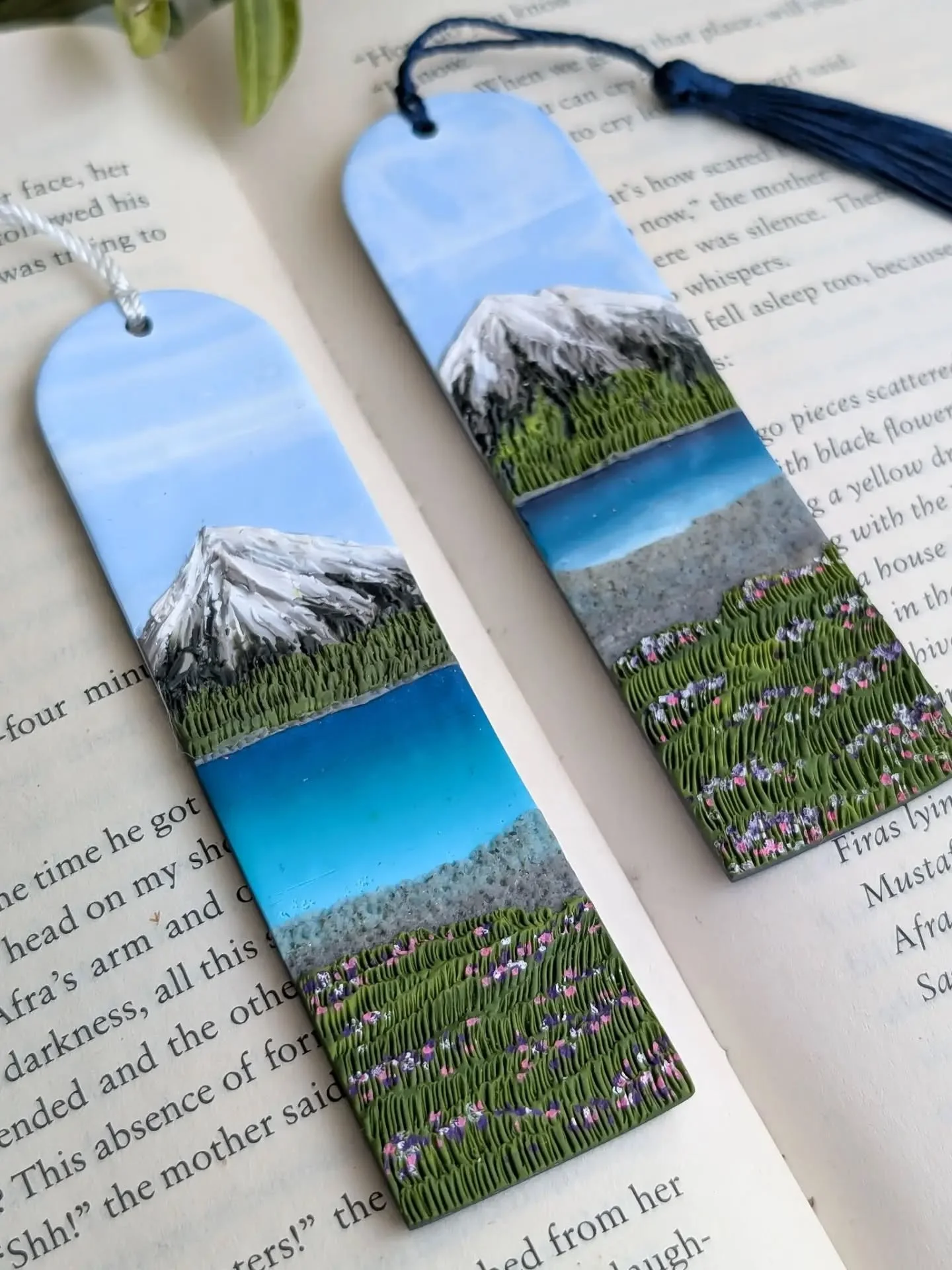 I have a bunch of NEW BOOKMARKS coming to the Hello Pretty Book Club Market this weekend, as well as Naturecore Expo later this month!

These mountain scapes are intricately sculpted, tactile, durable and I hope they bring you joy when you open your 