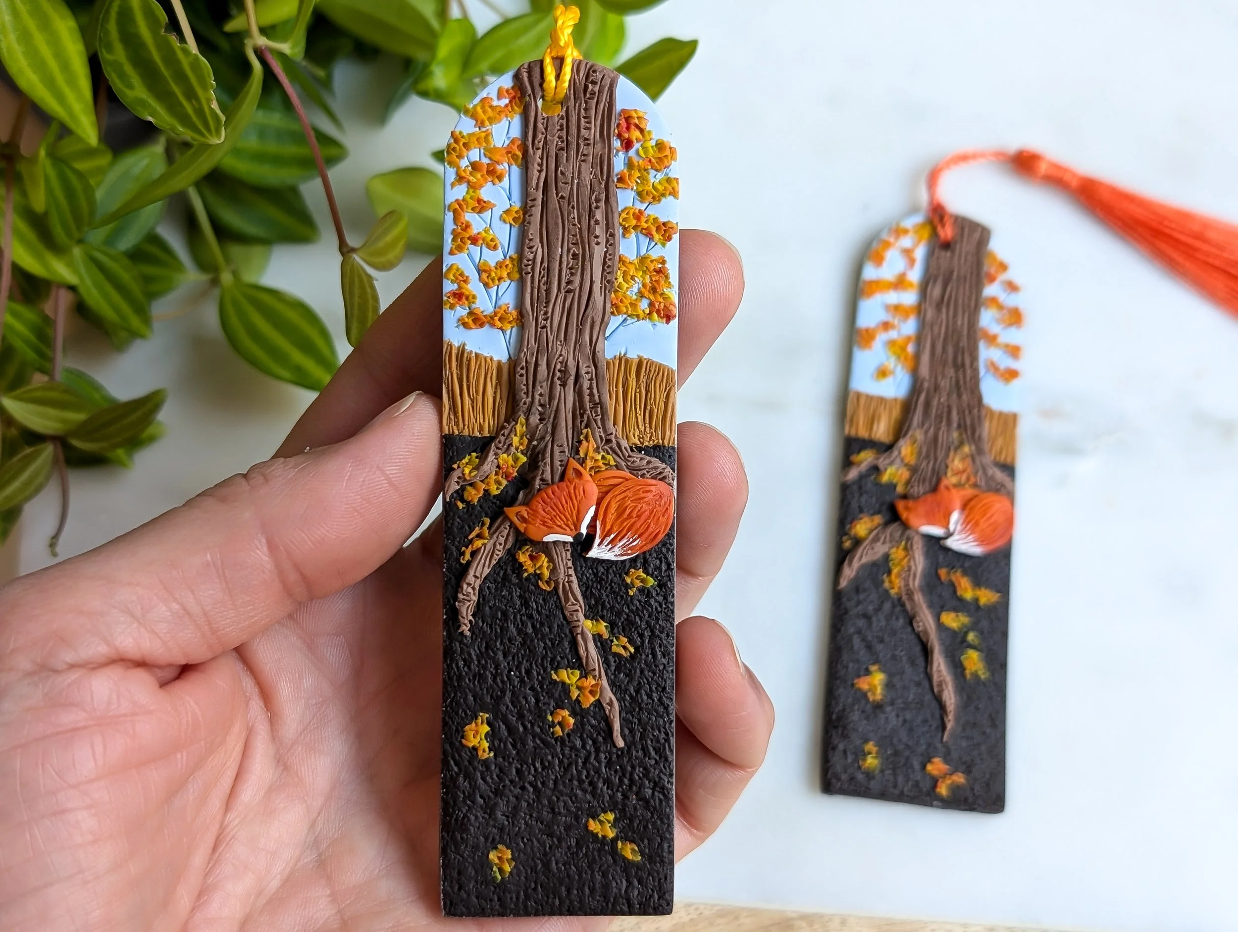 Sleeping Fox in an Autumn Forest Bookmark