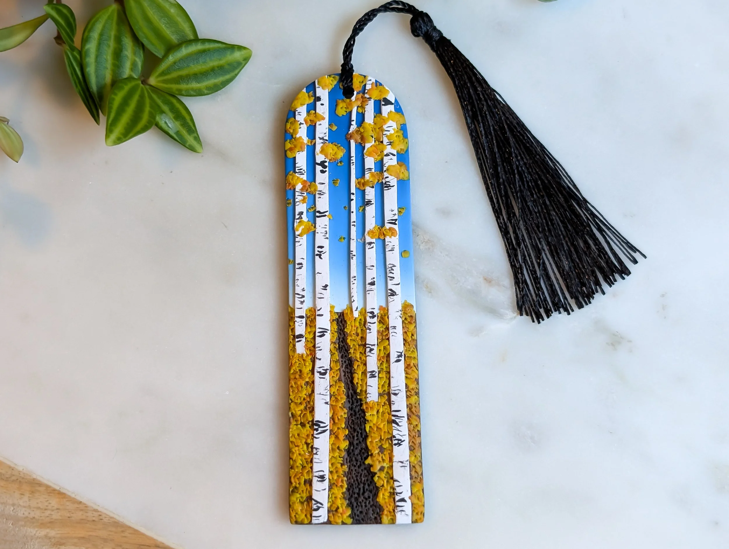 Autumn Birch Forest Bookmark