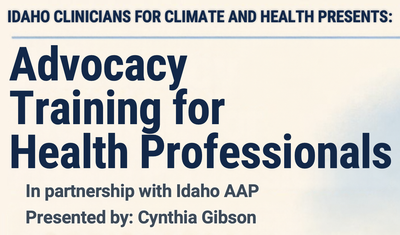 Advocacy Training for Health Professionals