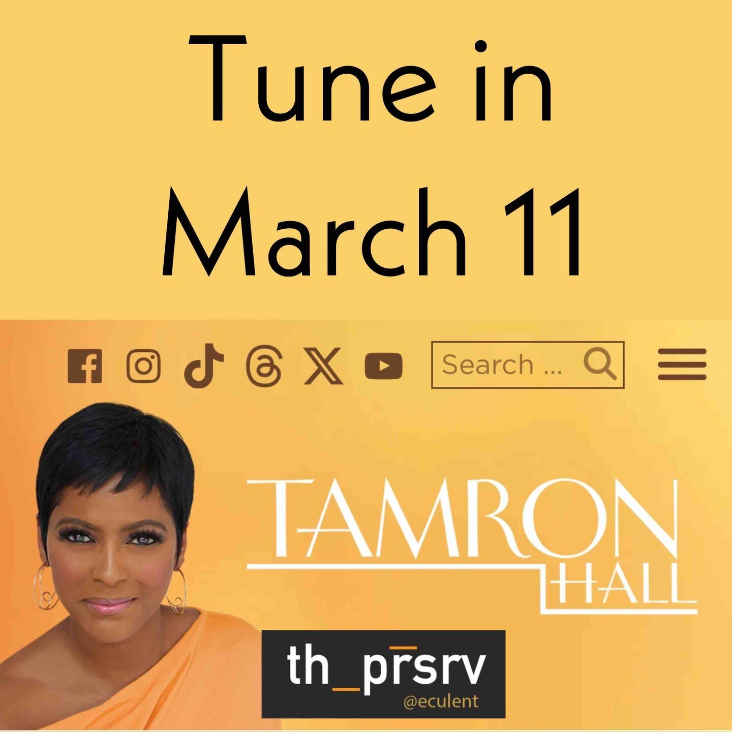 #ThPrsrv is excited to announce that you should set your #VCR for March 11 when the @tamronhallshow on #ABC will be giving us a #shoutout @thprsrv in #Kemah. Thanks so much team #Tamron ❤️❤️❤️ #HTXDining #HoustonFoodScene #IndigenousIngredients #Thai