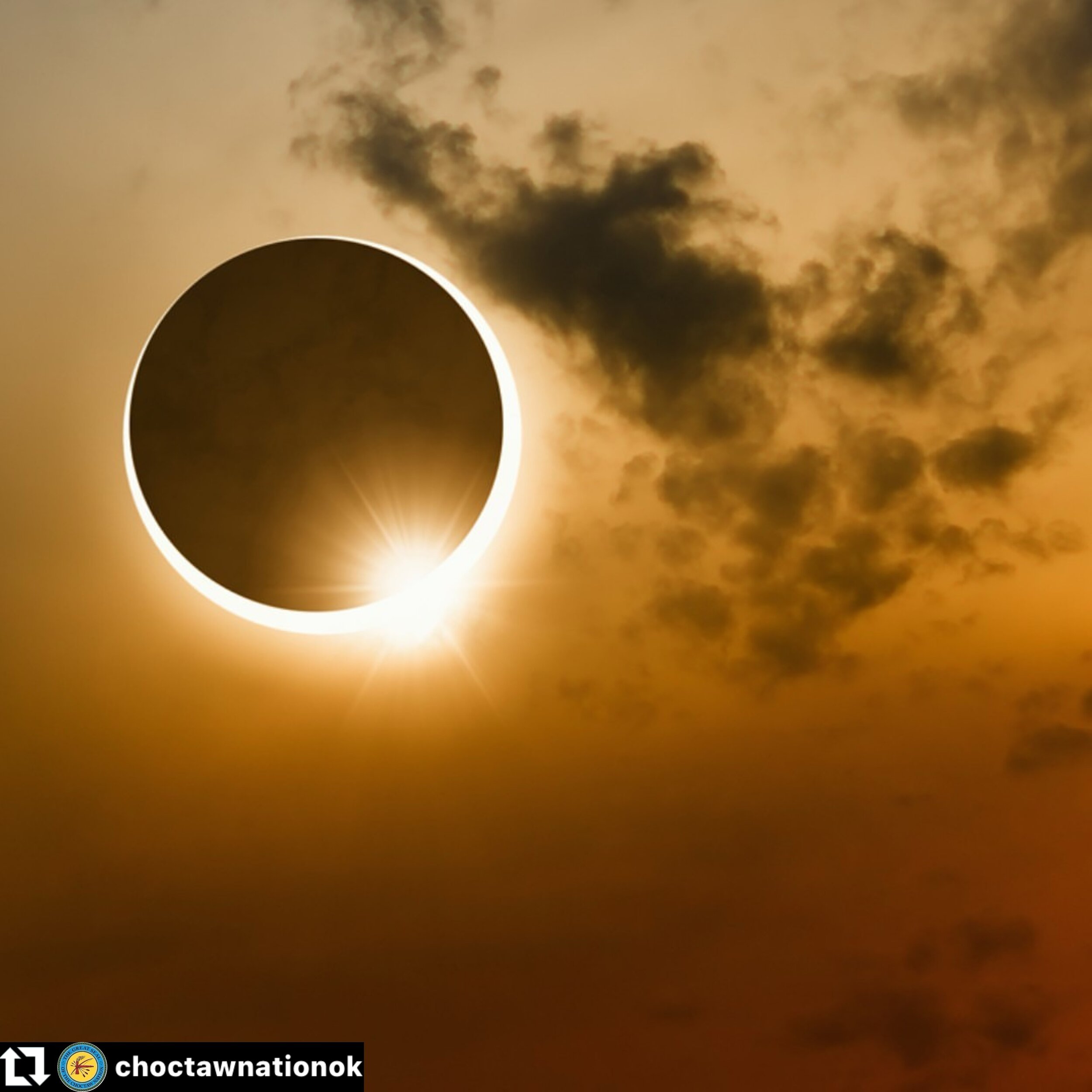 #repost @choctawnationok &ldquo;A total solar eclipse will cross Choctaw Country, bringing thousands to a rare celestial event where viewers can see afternoon skies darken and an illuminated halo appear. The solar eclipse promises to be an exciting e