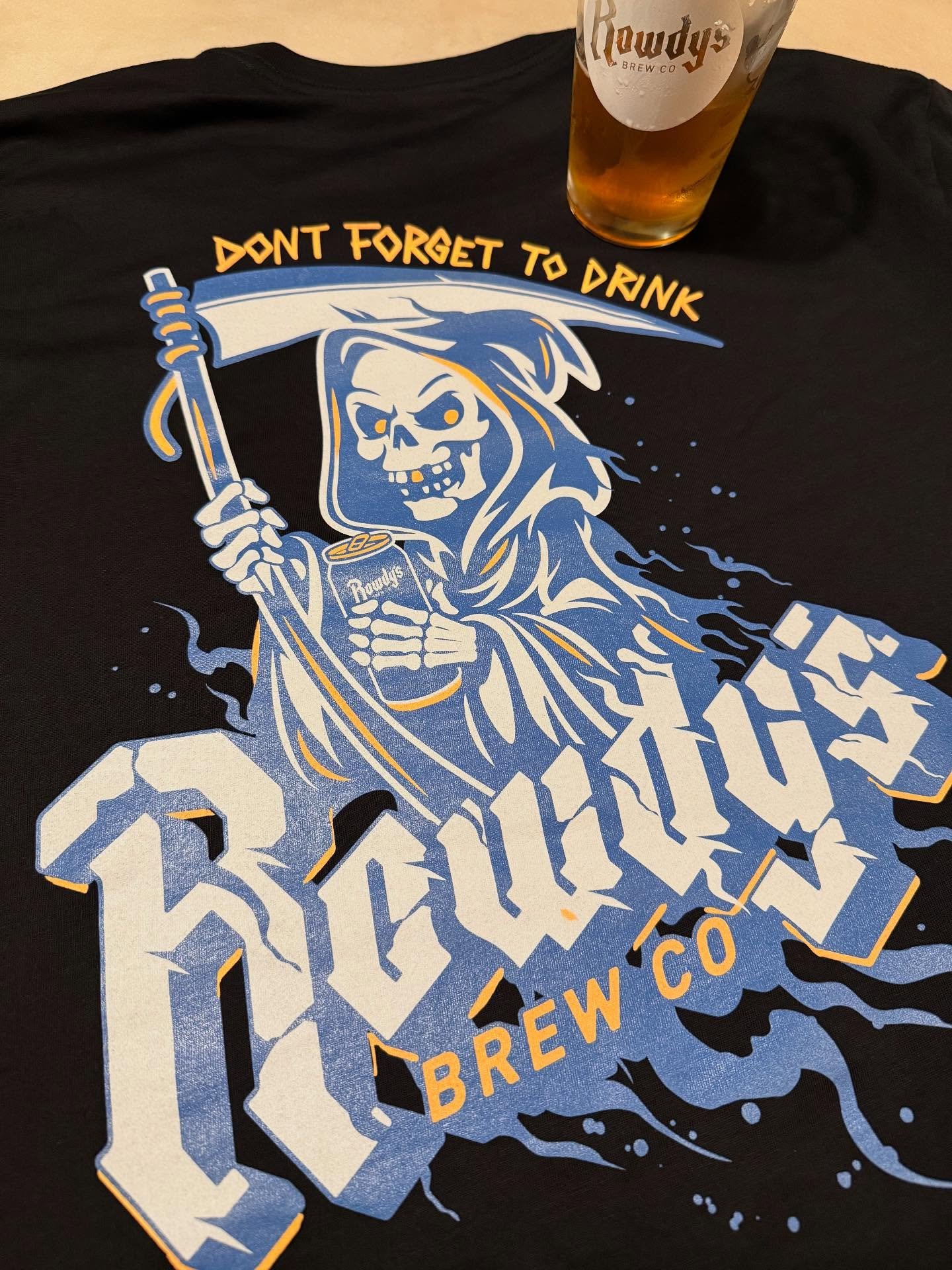 New @rowdysbrewco shirts ✨ 
A big 3 color vibrant back print but still as lightweight and comfortable as ever. 💅🏼