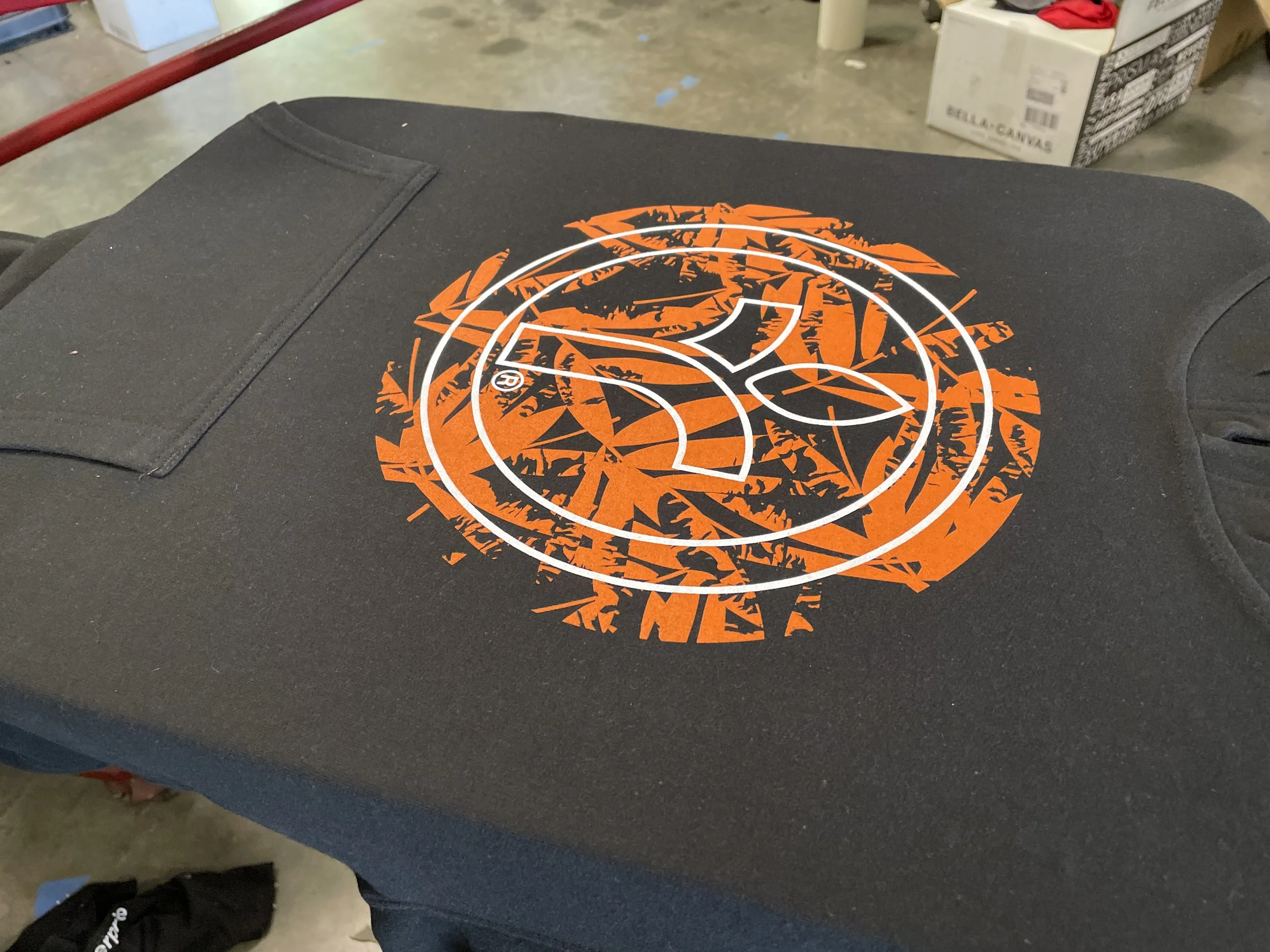 Hoodie on a large print on front