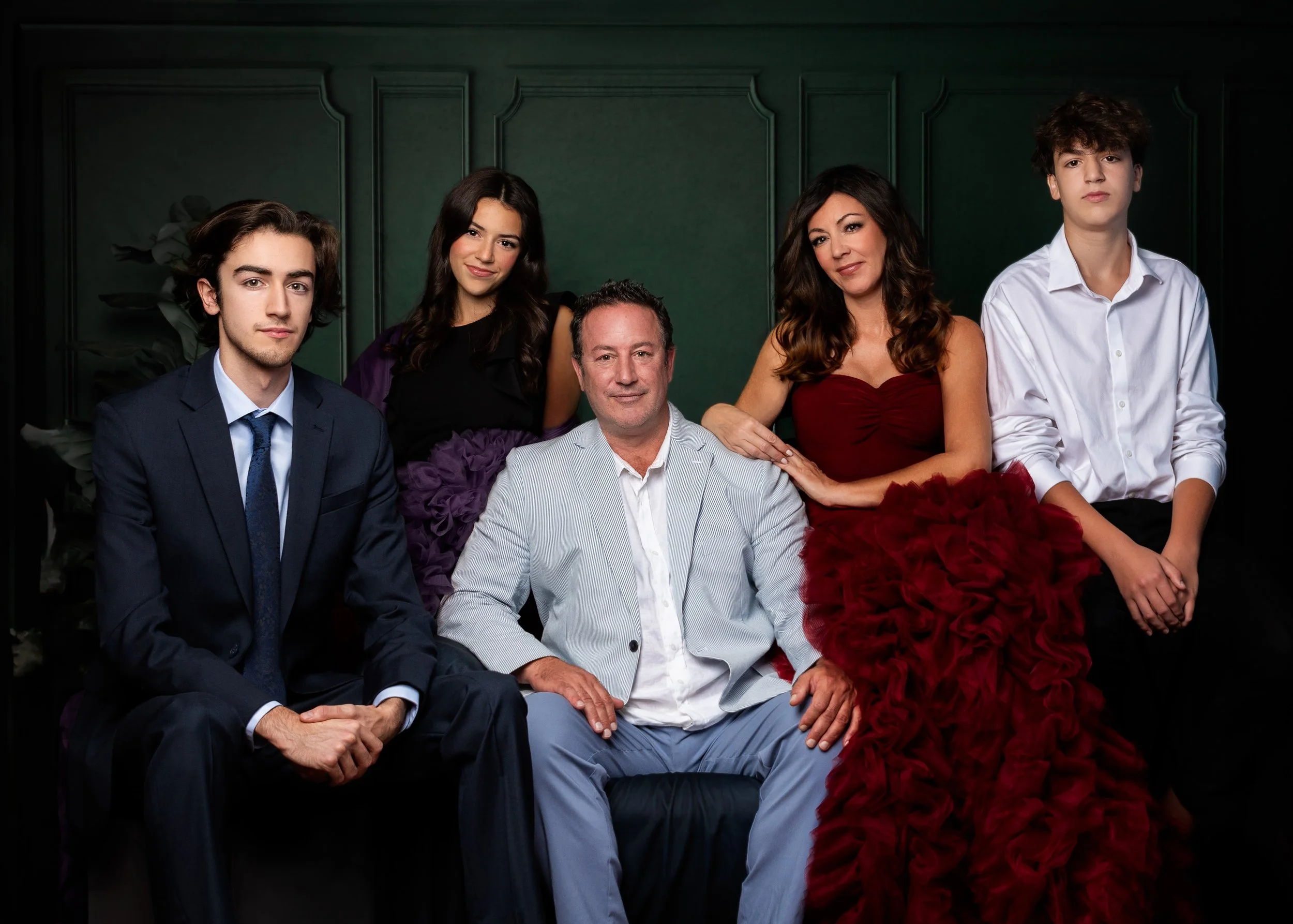 “Studio family portrait taken at Katrina Cicero Photography’s St. James NY studio.”