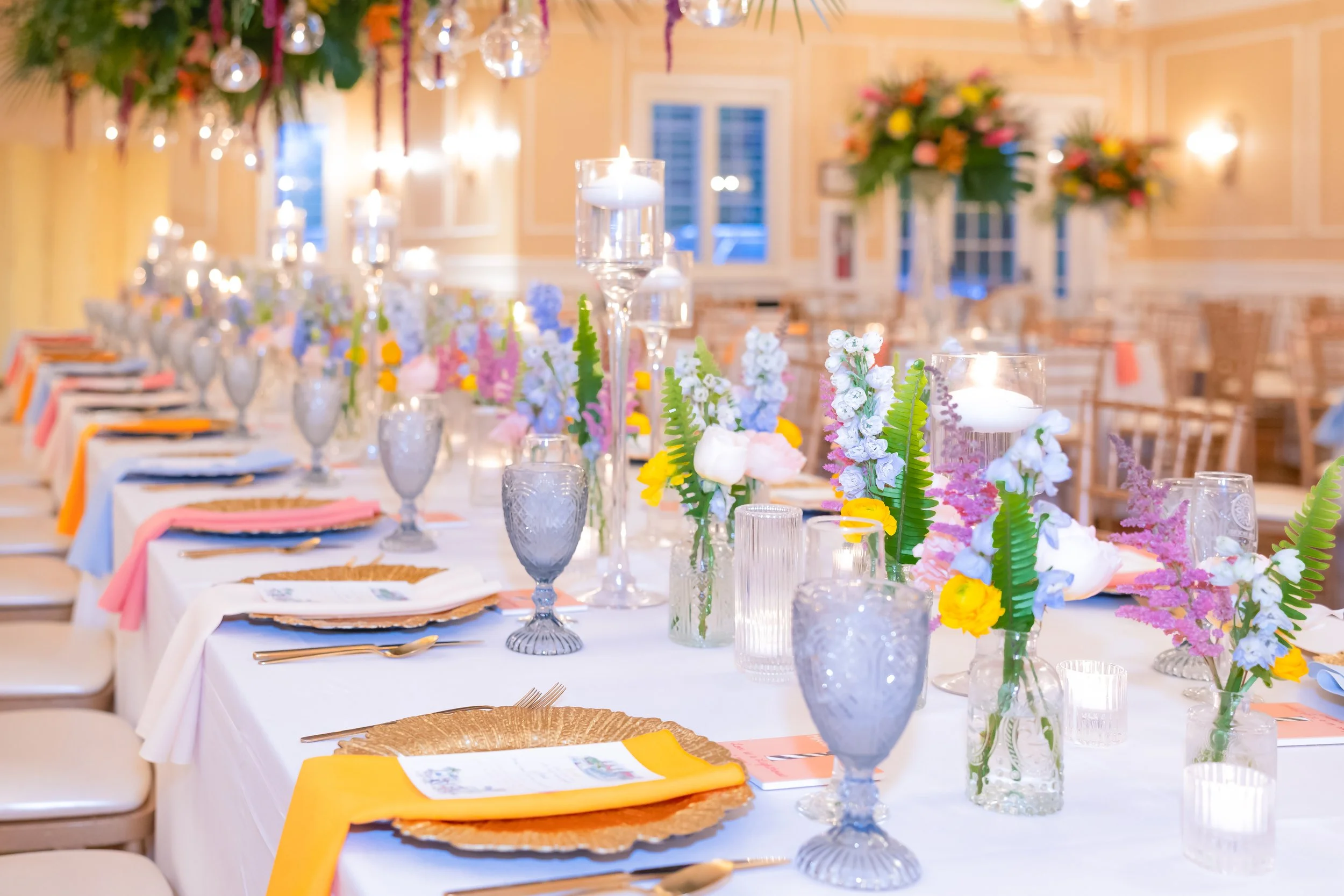 table and centerpiece detail shots