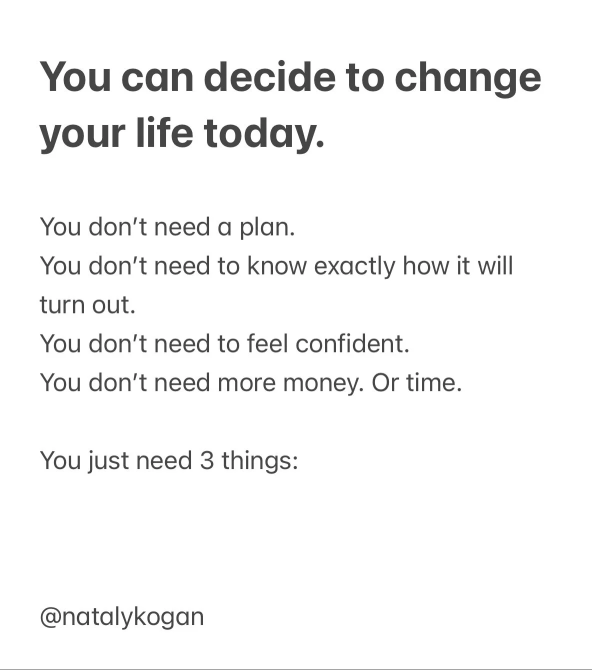 Most people wait for this mythical moment when everything finally lines up and they feel &ldquo;ready.&rdquo;

⚡️But readiness isn&rsquo;t a feeling. It&rsquo;s a decision.

The shift happens the moment you stop negotiating with your doubt and choose