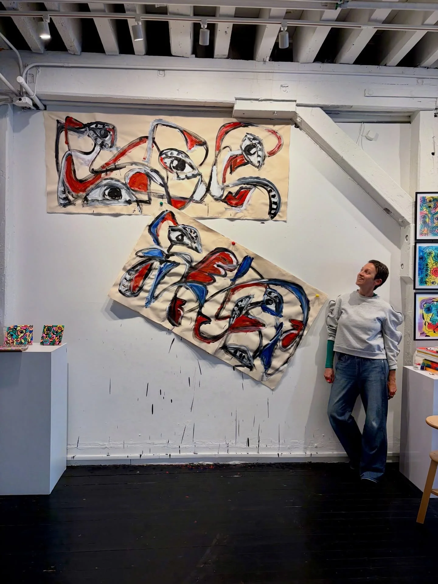 What if there is no way it &ldquo;should&rdquo; be?

This weekend my husband and I were hanging up some of my latest paintings.

These are part of my Studio Dare series, where I dare myself to try something new with my art and share it no matter what