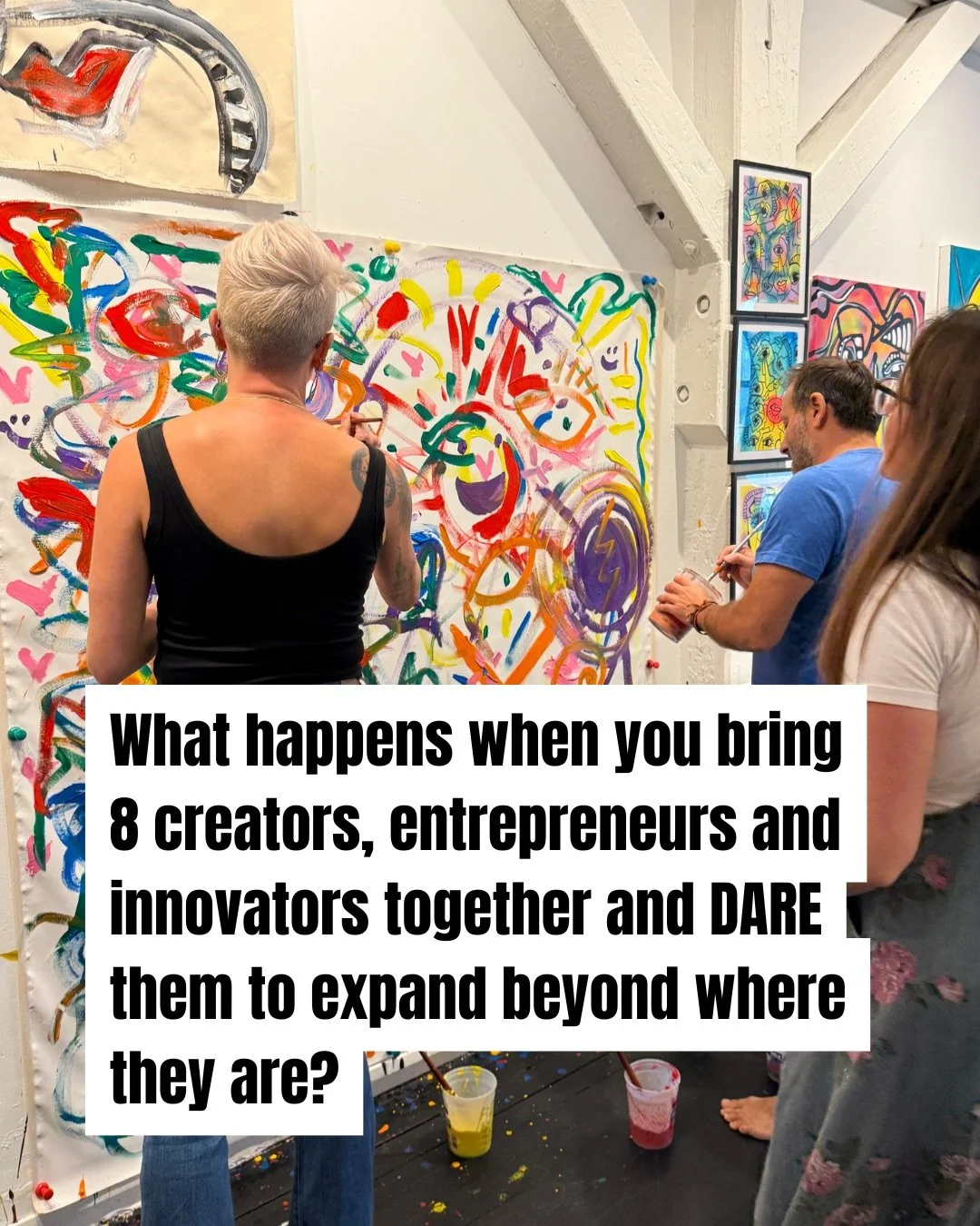 When my friend @yaniksilver and I came up with the idea to host a DARE BEYOND experience, I couldn&rsquo;t have imagined the magic that it would create.

There was so much connection, creativity, courage, laughter, painting, dancing, and real action 