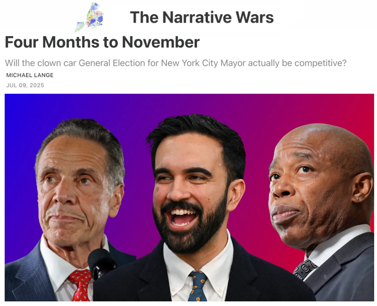 Slingshot Polling featured in The Narrative Wars, shows Mamdani in driver’s seat