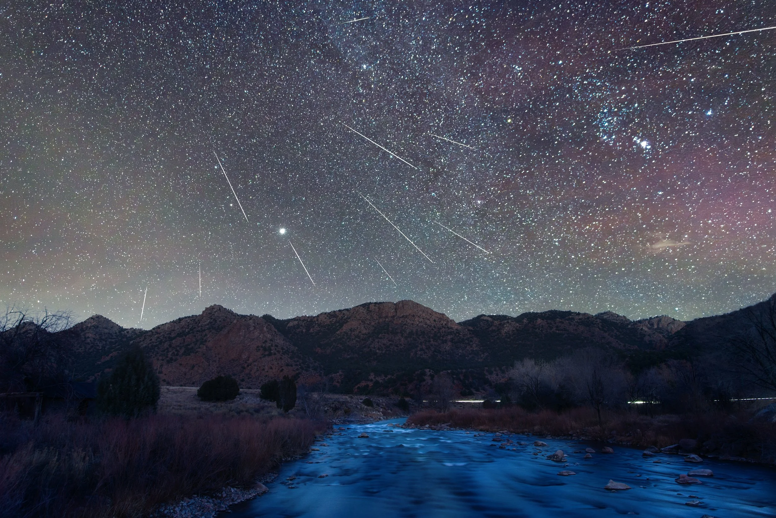 Geminid Meteor Shower, Texas Creek, Colorado