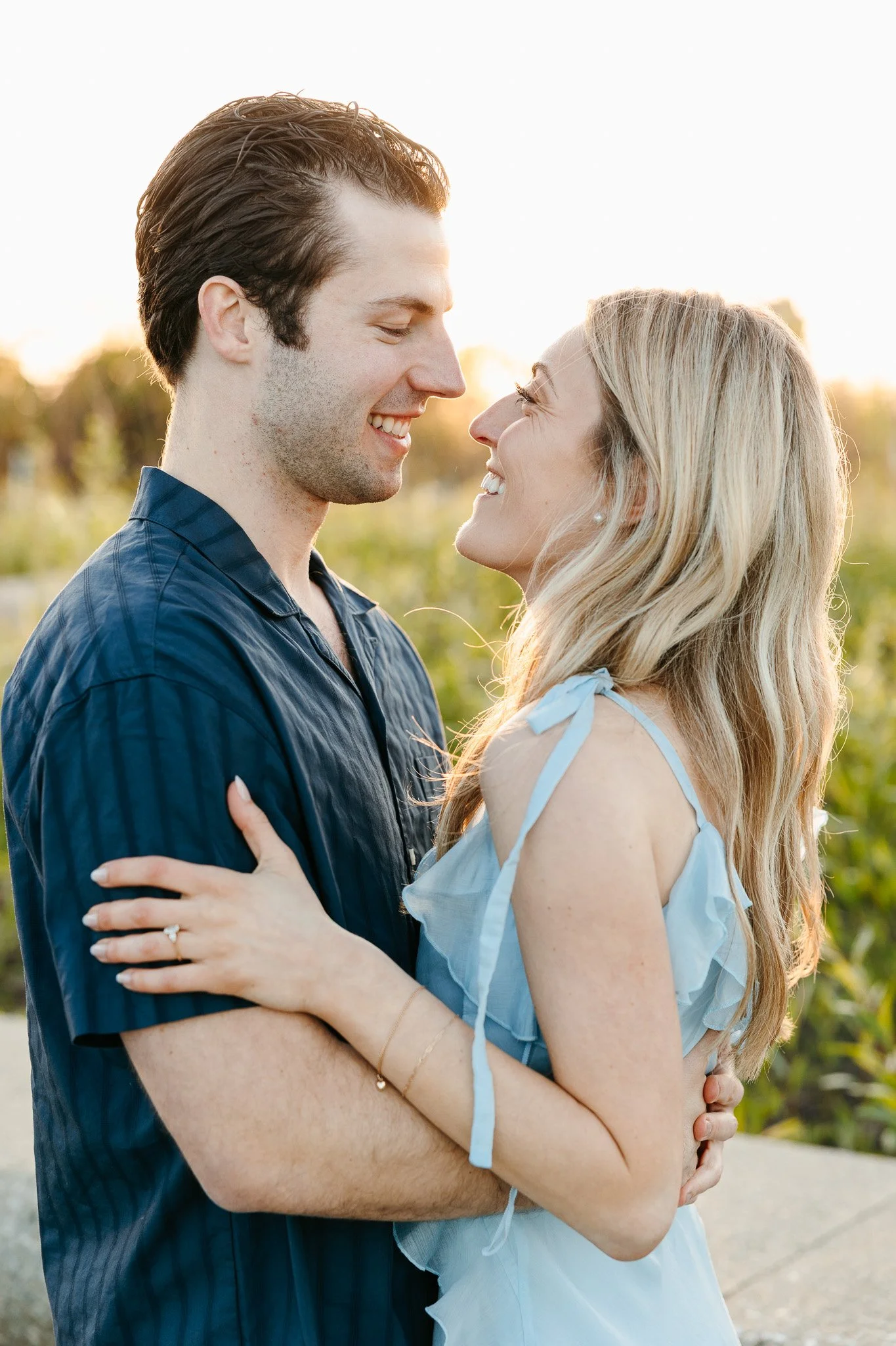 chicago lakefront summer engagement photos