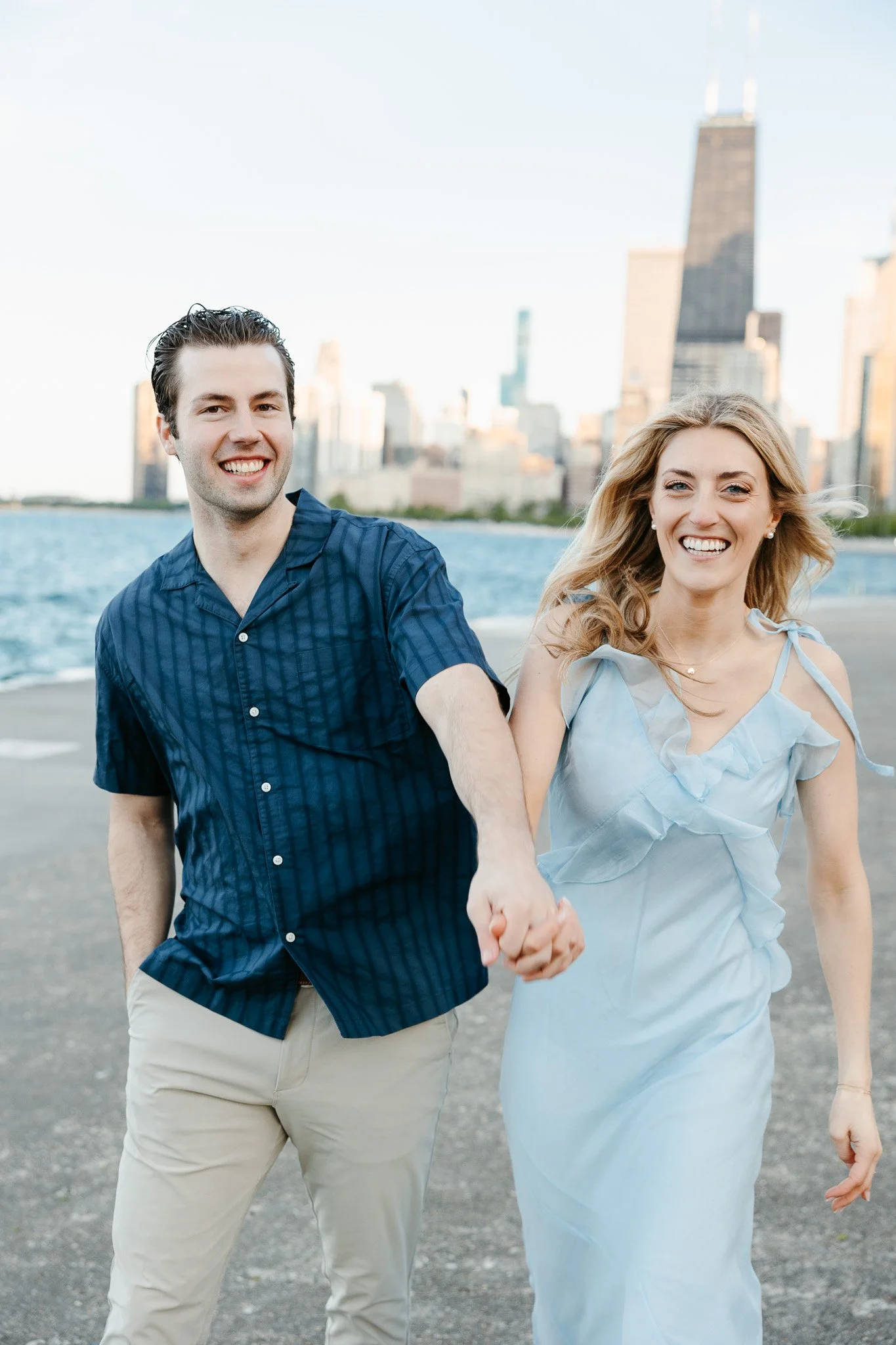 chicago lakefront summer engagement photos