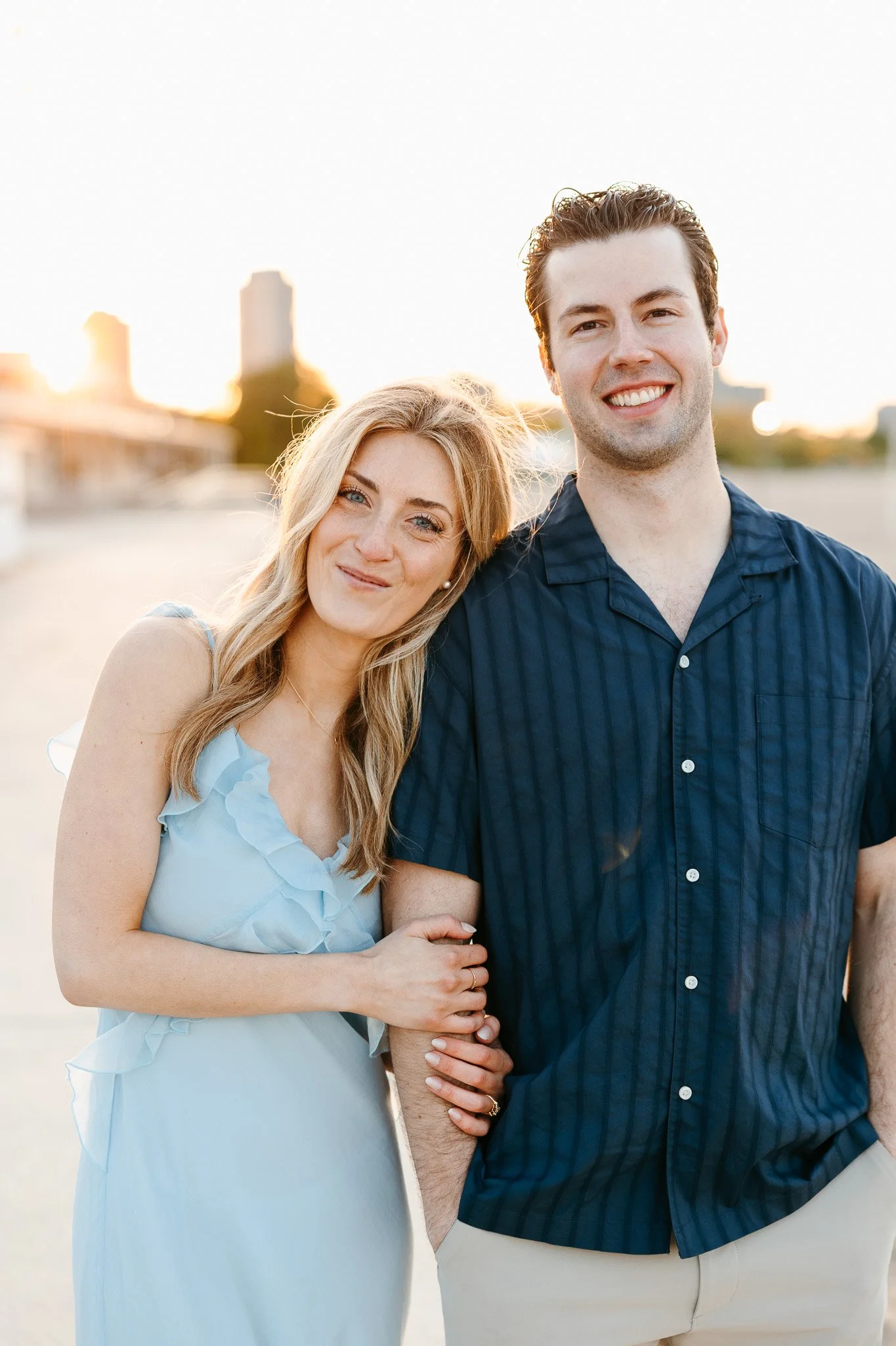 chicago lakefront summer engagement photos at north avenue beach