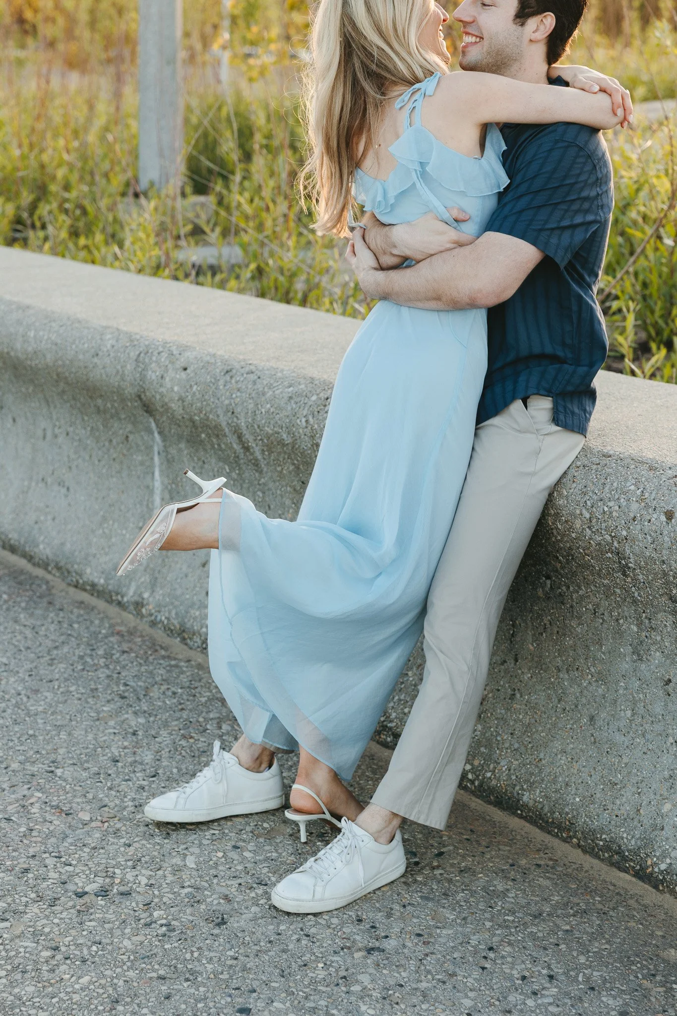 chicago lakefront summer engagement photos