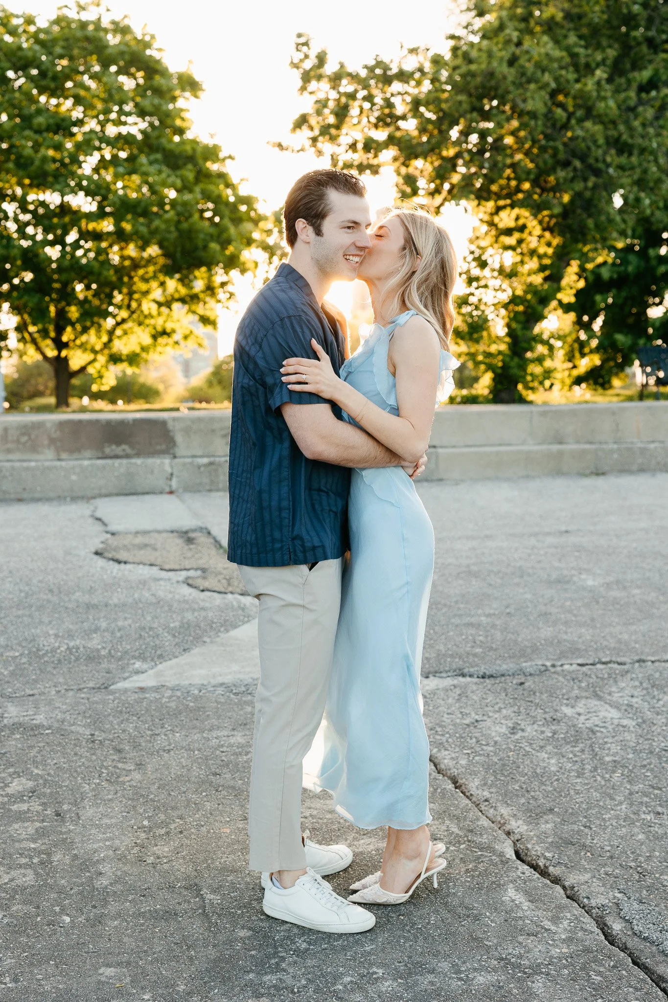 chicago lakefront summer engagement photos