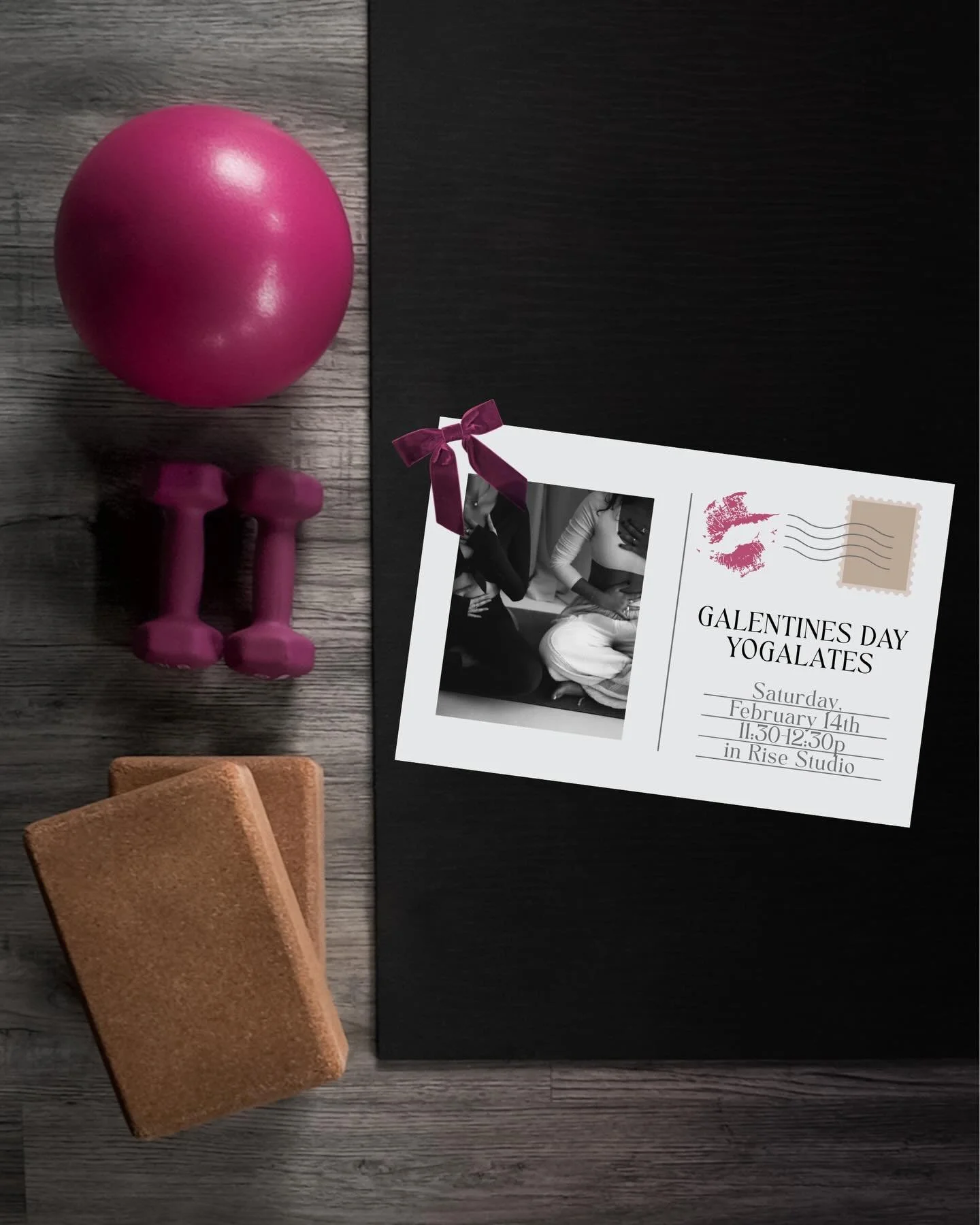 Galentines Day Yogalates with Autumn!
Saturday, February 14th 11:30-12:30p
Rise Studio

Yoga meets Pilates in this fun, feel-good workout that&rsquo;s equal parts strong, stretchy, and sculpty.
Yogalates blends the best of both worlds to help you mov