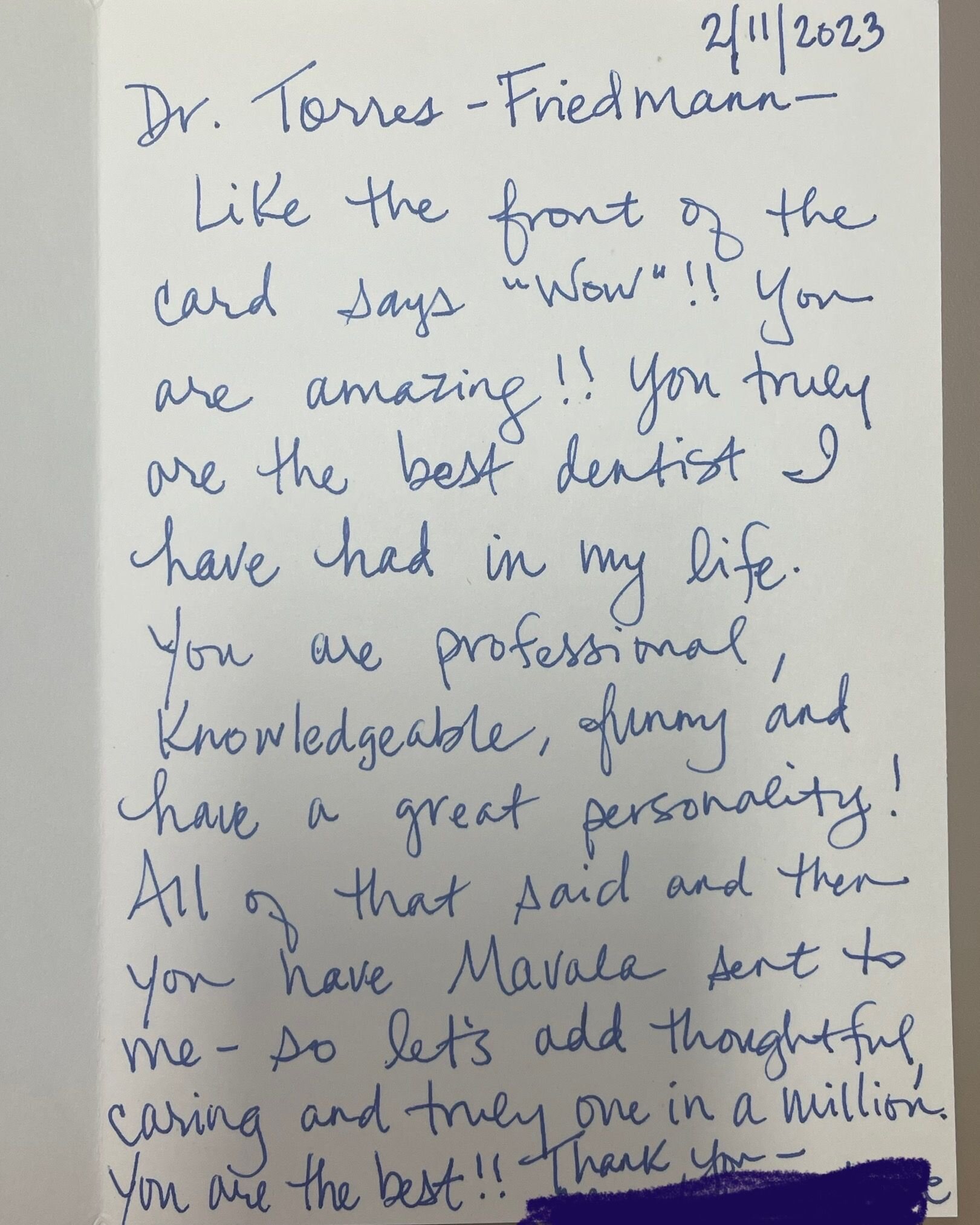 We love our patients! Dr. Torres-Friedmann received this wonderful card from one of our amazing patients❤ We so greatly appreciate the kind words! Our favorite things to do are creating beautiful smiles and making our patients happy! 

#UDG #HappyPat