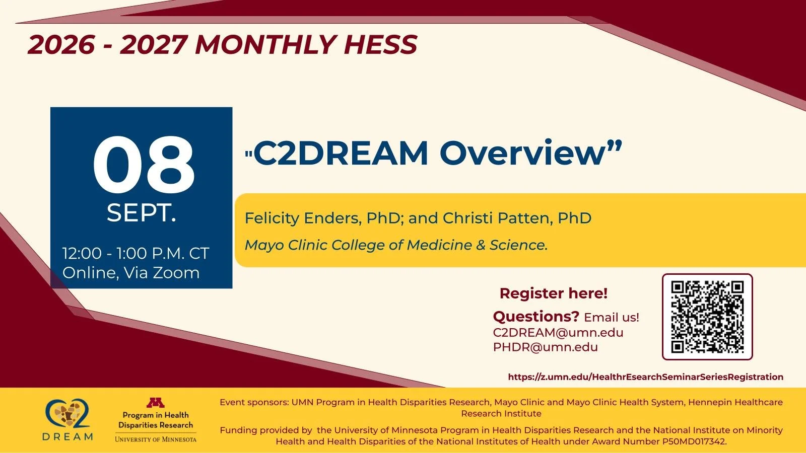Health Seminar Series on Sept 08