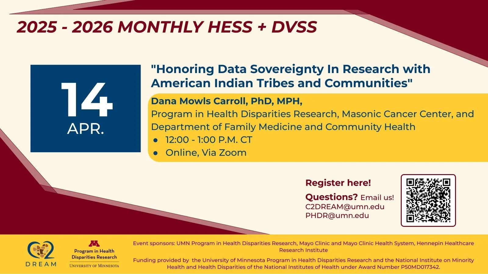 Health Equity Seminar Series on April 14