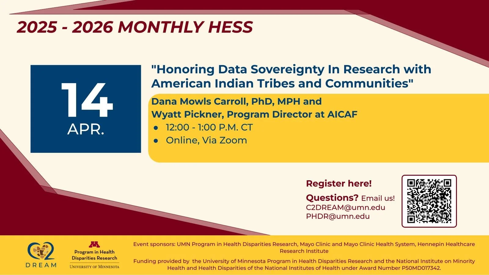 Health Seminar Series on April 14