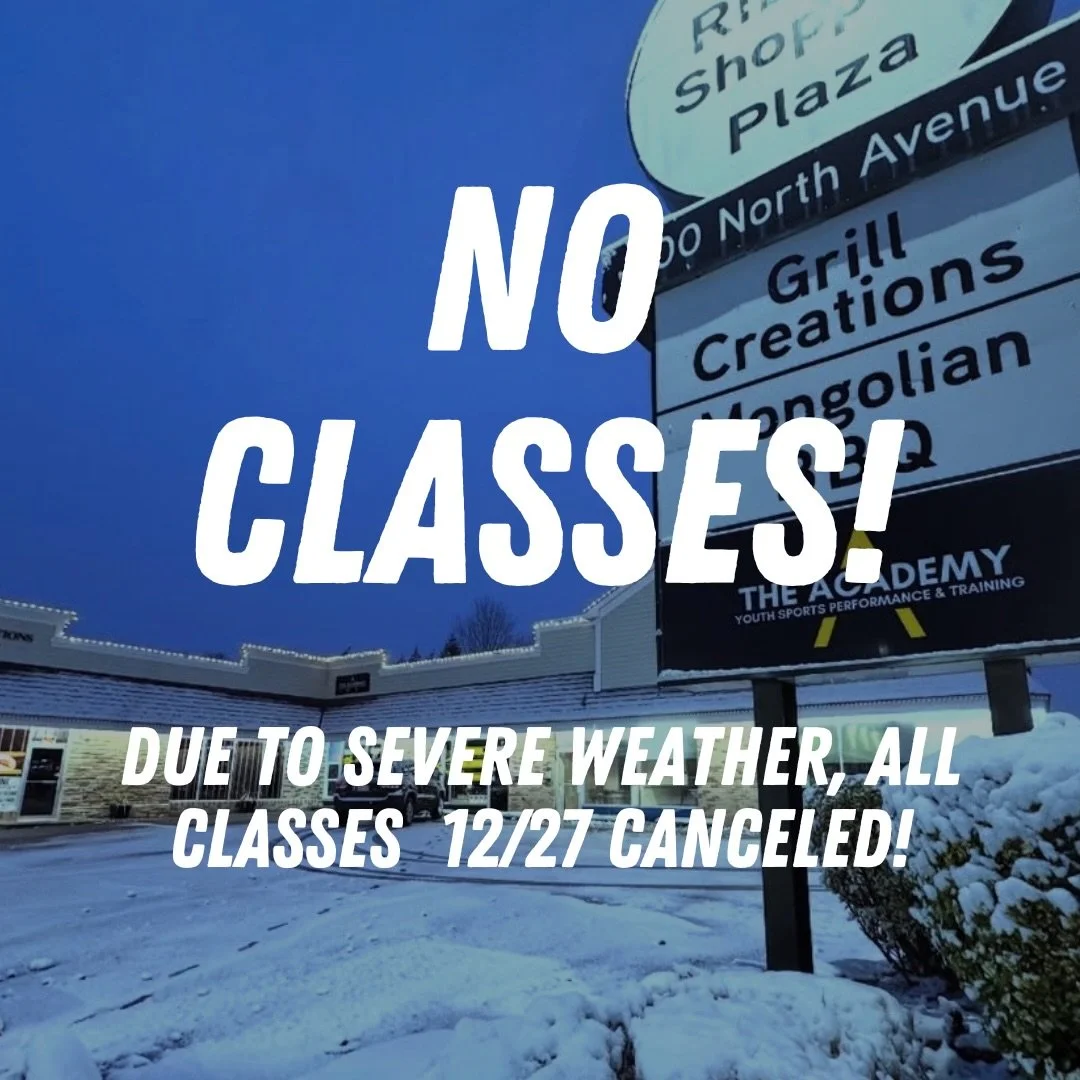 We will be closed tomorrow due to snow! ❄️🥶

Our athletes workout of the day for tomorrow will be to shovel your parents house !💪⛄️
