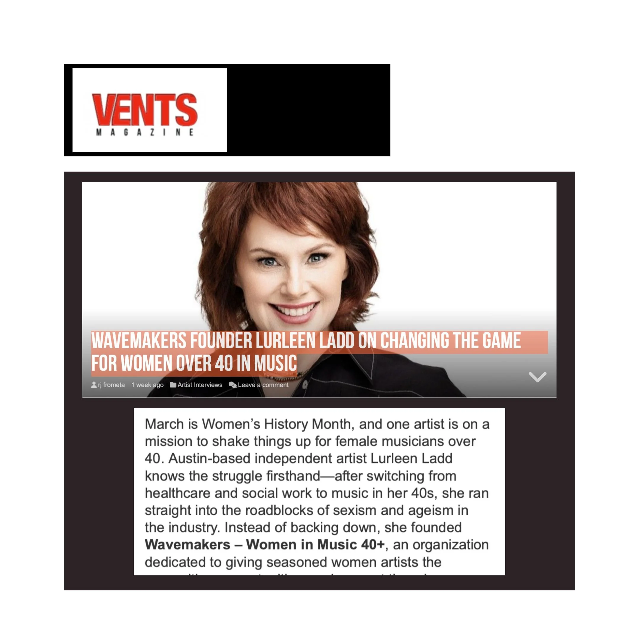 Wavemakers Founder Lurleen Ladd on Changing the Game for Women Over 40 in Music