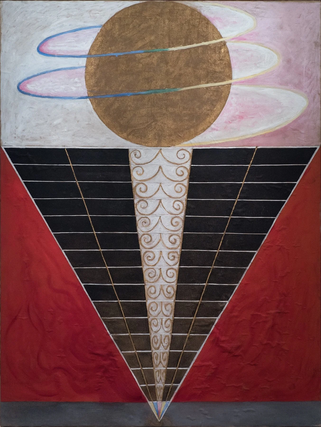 Recovery Reimagined London 2024 conference banner with text and abstract artwork featuring a gold circle, red shapes, and geometric lines.