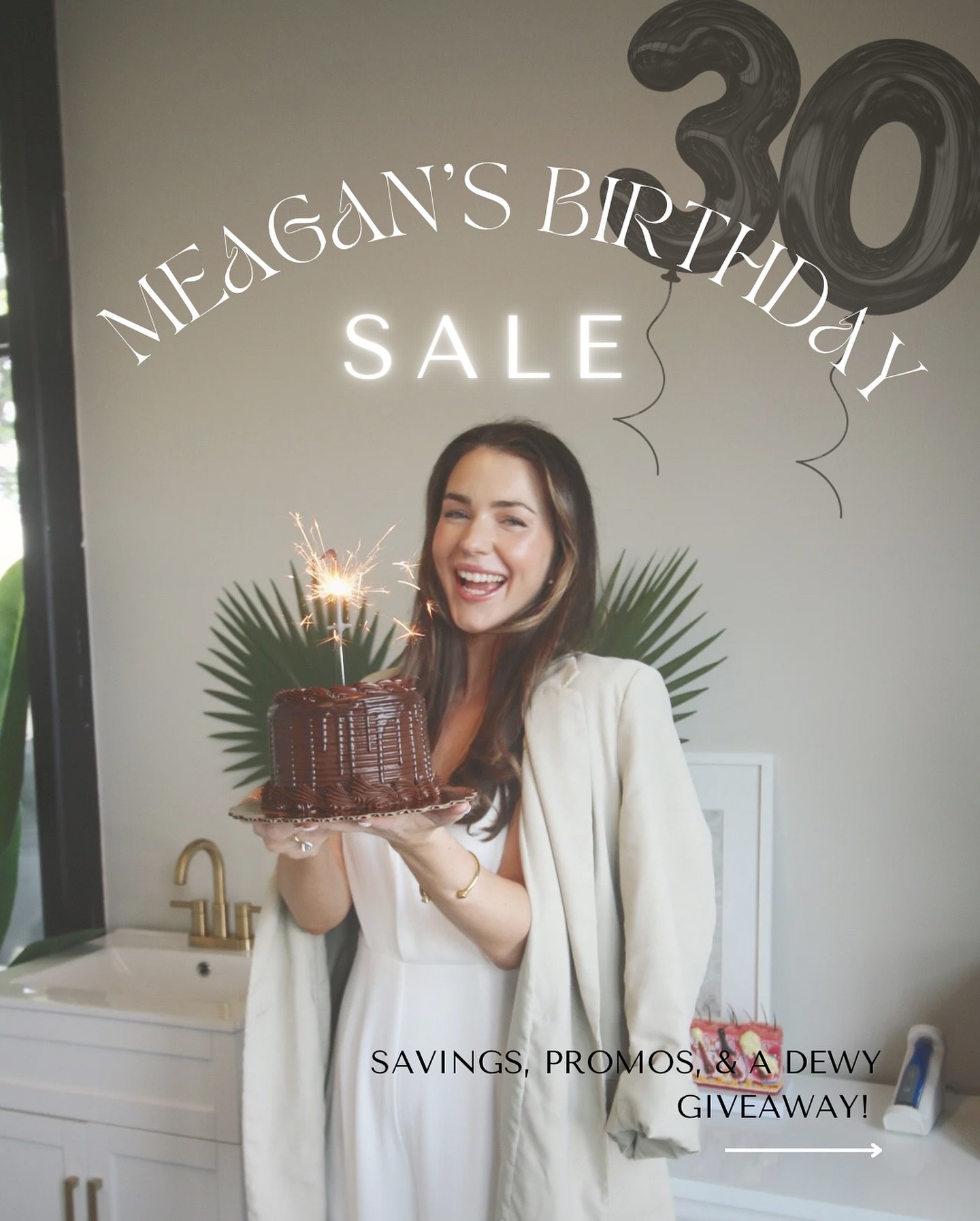 We&rsquo;re celebrating Meagan&rsquo;s 30th birthday all week long with our biggest sale EVER! 

Enjoy 30% off skincare products, discounted services, and a special giveaway coming tomorrow. 🧁

Offers valid 9.9 - 9.13 in store and online at DEWSKINS