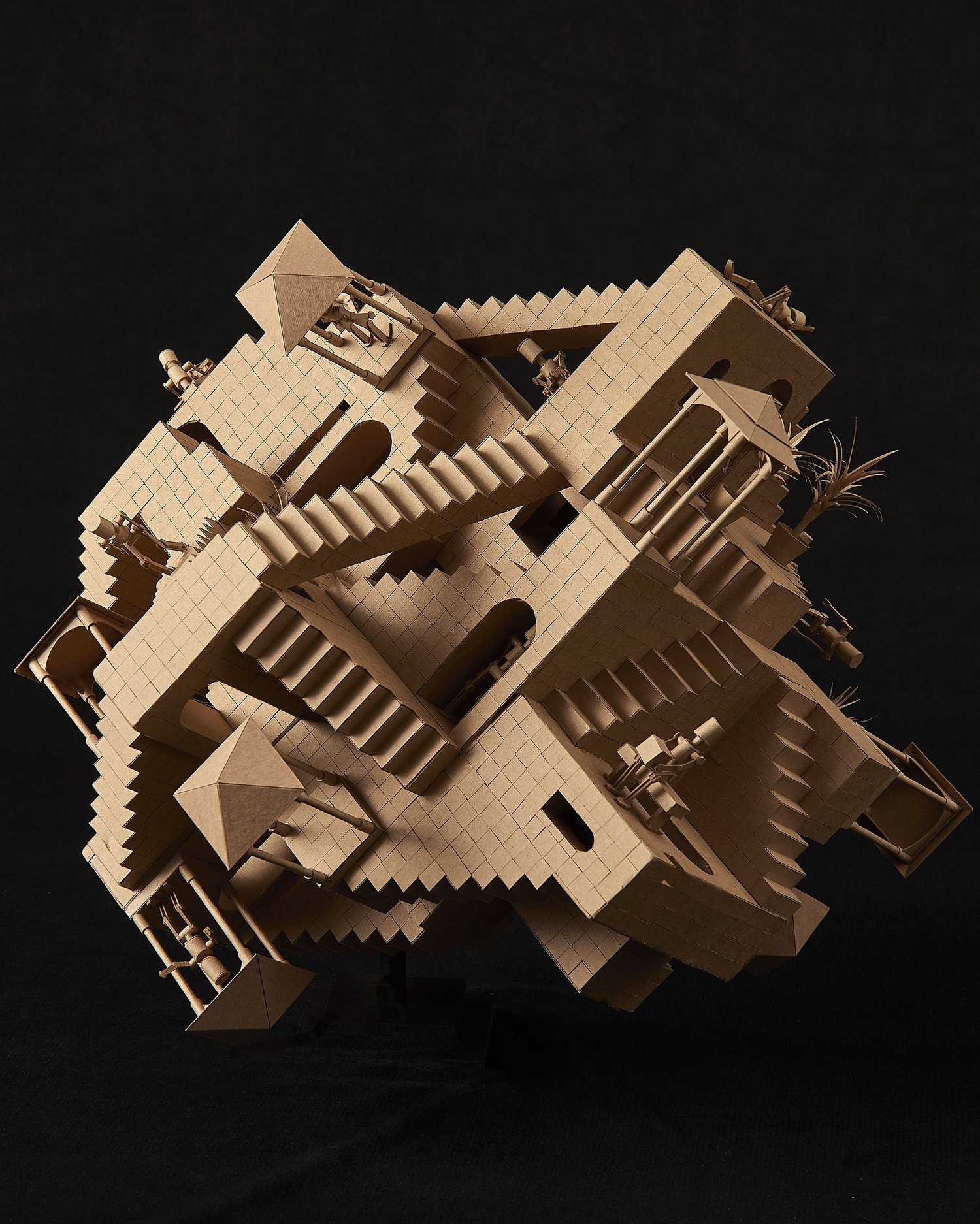 #21 - Escher Cube - Sold 🎈 — Greg Olijnyk Cardboard Artist
