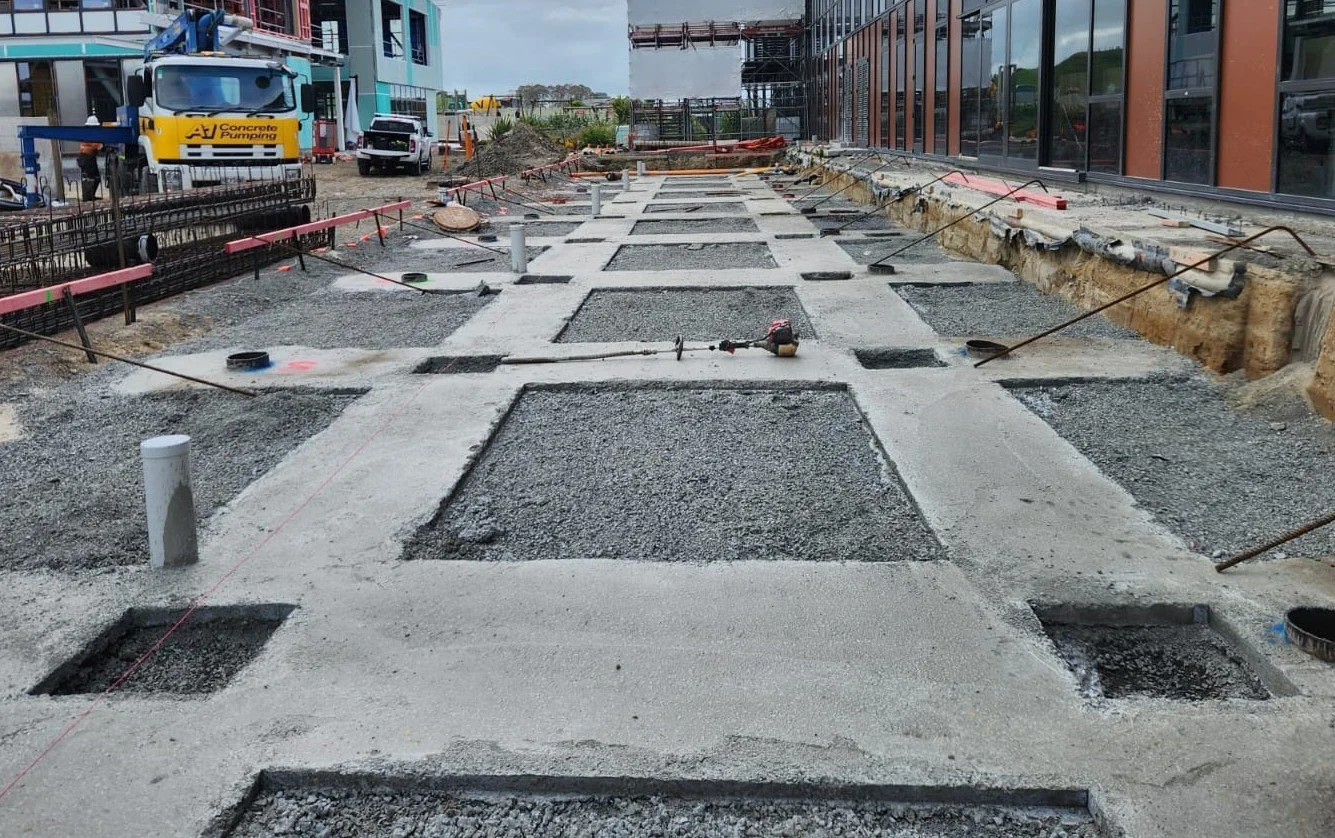Screw piling site.