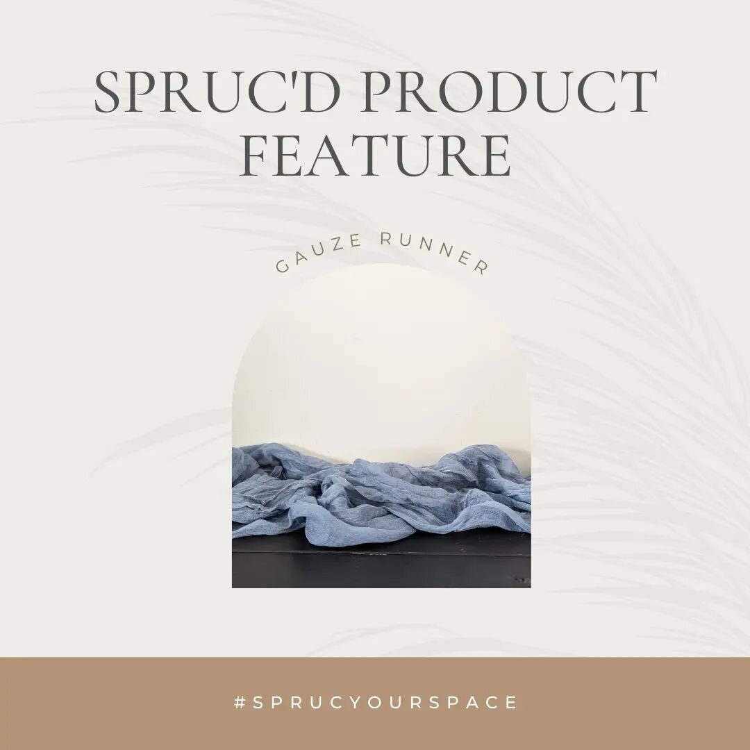 |Gauze Runner|

It's no secret that we love a good pop of texture, and gauze runners are oh so good for this! 

Lay them flat or do the &quot;pinch &amp; drop&quot; (my personal fave) to create that organic movement we all swoon over! 
*
*
*
#luxuryr