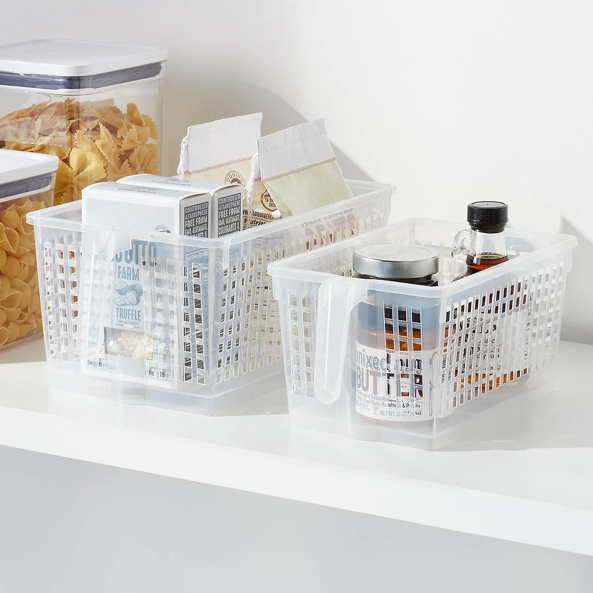Container Store Handled Pantry Organizer Storage Baskets