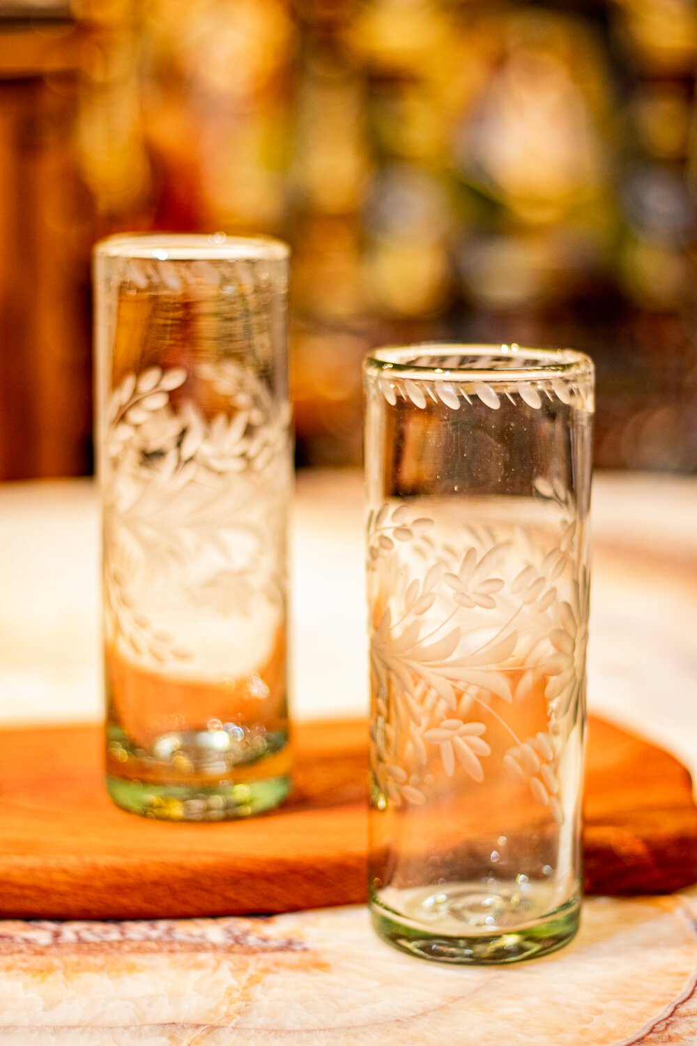 Hand Blown & Etched Highball Glass—Shop—Rios Interiors
