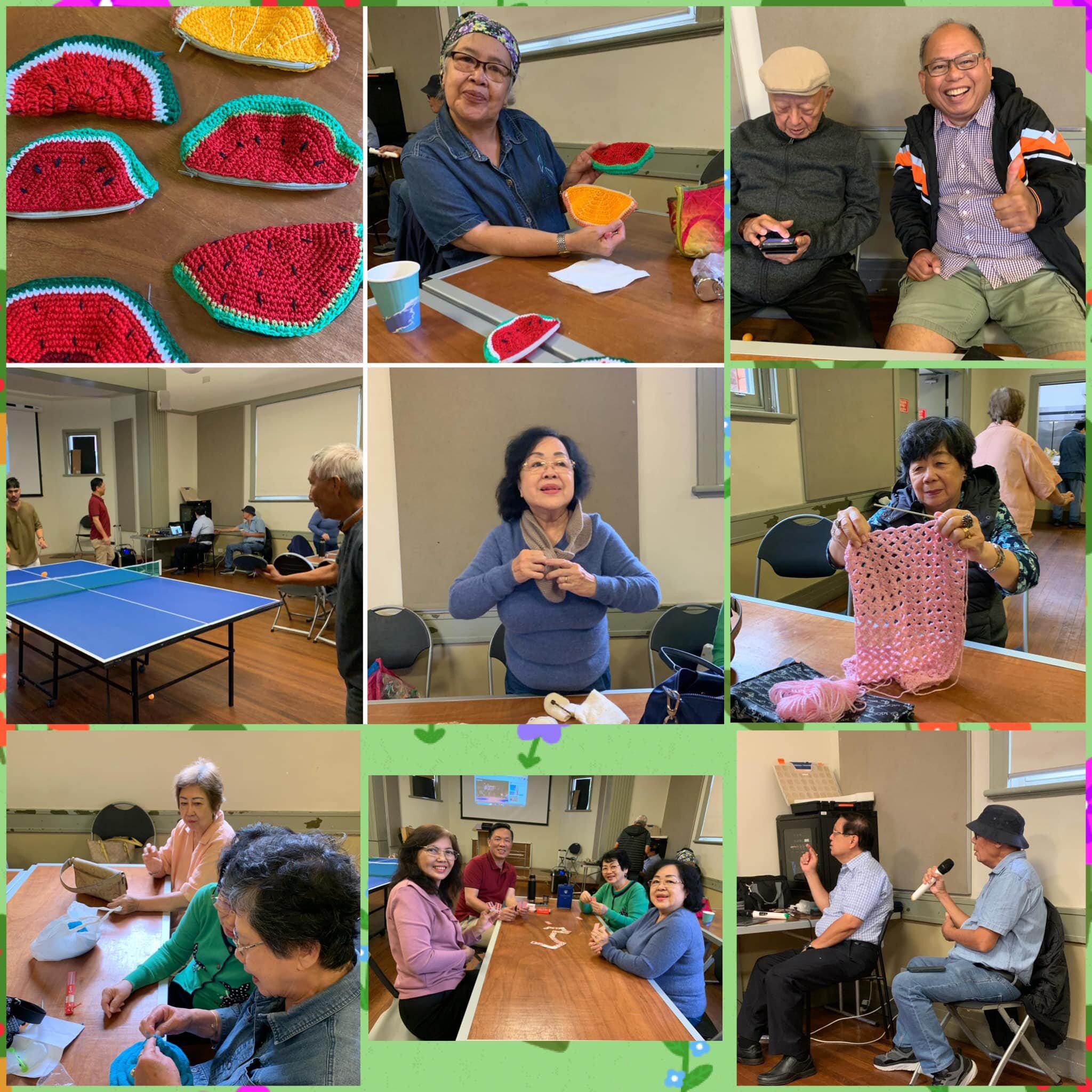 Our Thursday 🧶 with 💝 group offers a wide range of wonderful activities for everyone. 
Do you know that 
Watermelon 🍉 quenches people's thirst effectively
Yellow watermelons were first grown in Africa 5,000 years ago
In Islam, watermelon symbolize