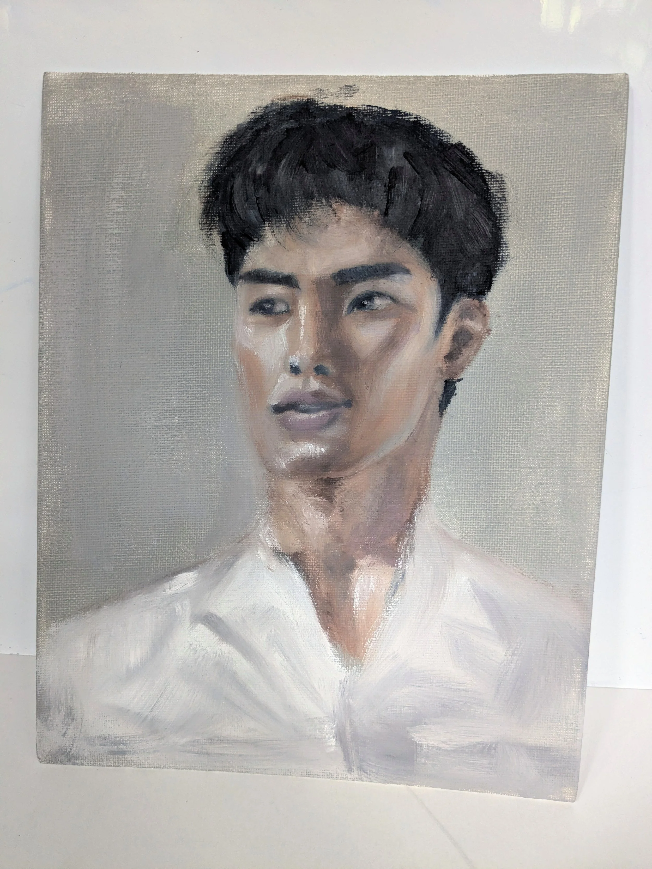 Oil Painting of Korean Man