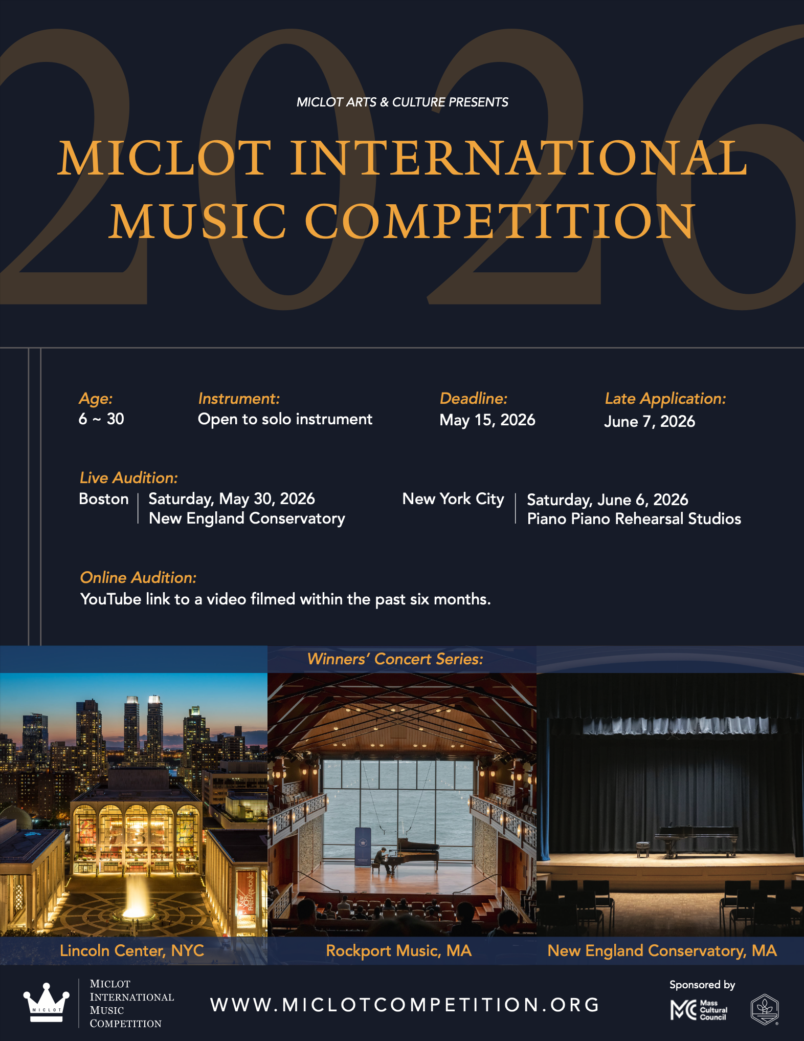 Miclot International Music Competition 2026 Application Form