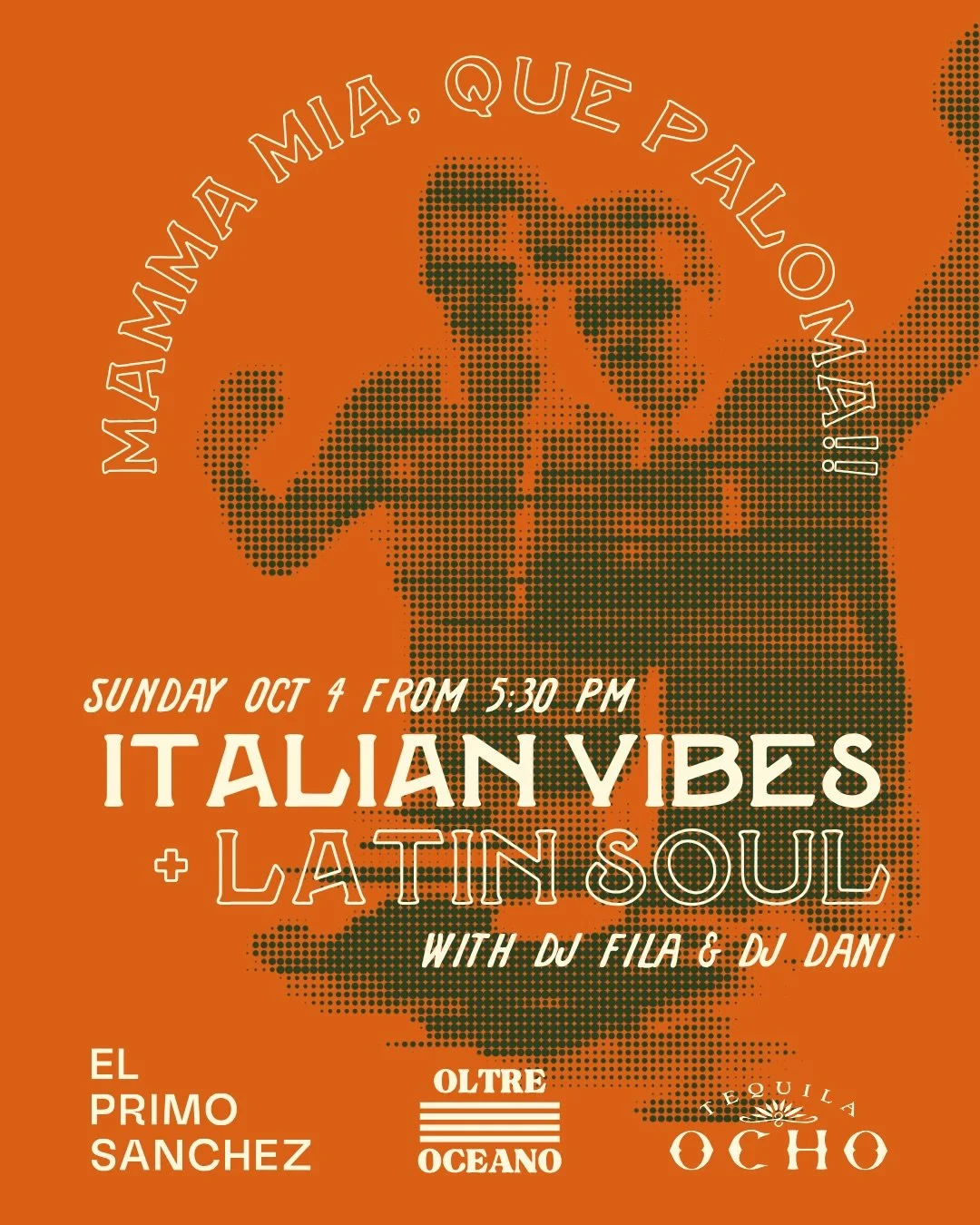 Sanchez&rsquo;s Italian cousins are in town 🇮🇹🇲🇽 Our Sunday series of Paloma Month parties kicks off this weekend with &lsquo;Mamma Mia, Que Paloma!!&rsquo; DJ @ste_fila is back on the decks with @djdanii.musica backed by our mates at @oltreocean