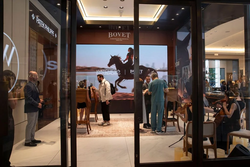 String quartet performing at a Watches of Switzerland and BOVET corporate event in New York City