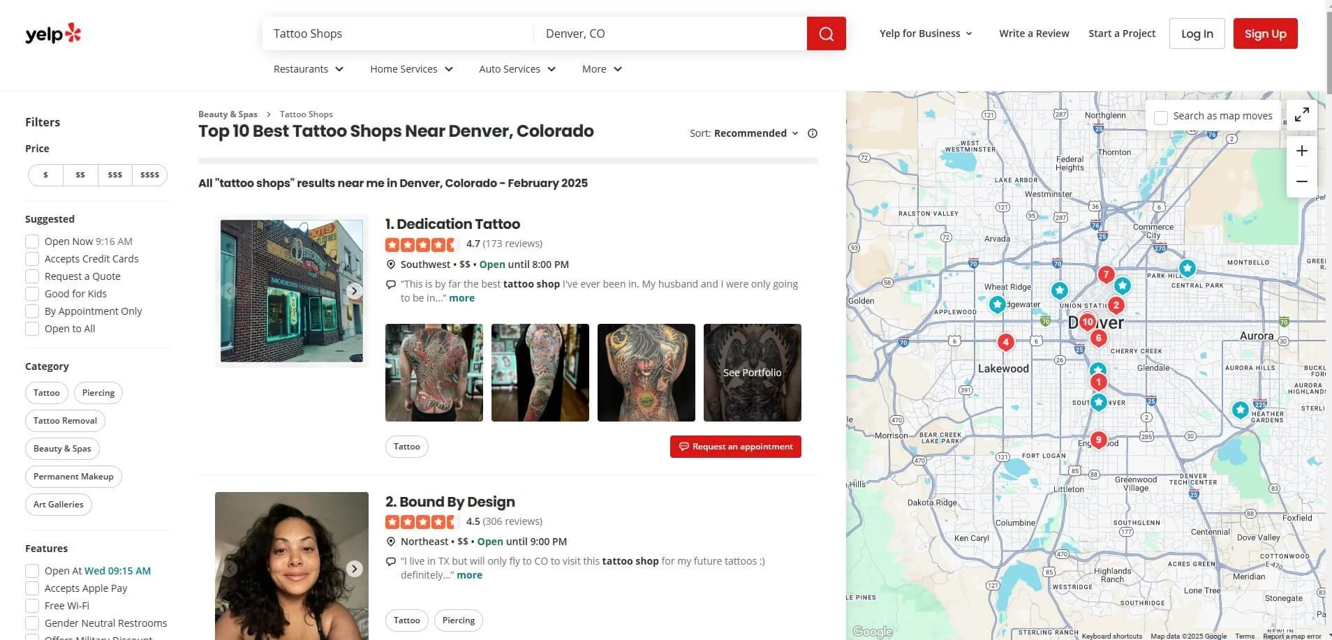 sample photo of a business citation on Yelp, Trustpilot or etc for local SEO.