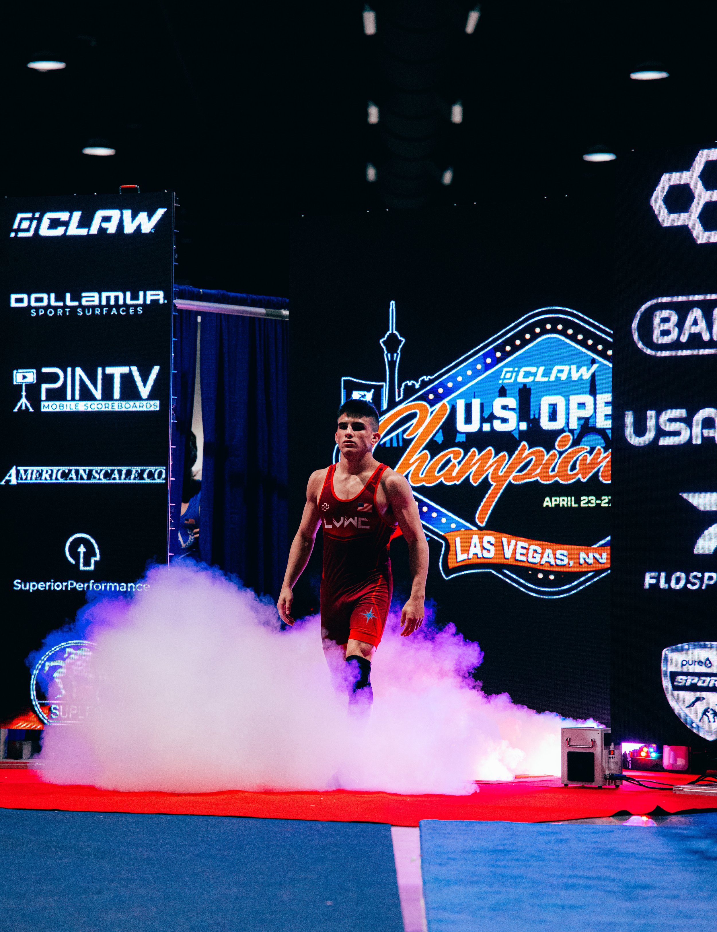 Luke Stanich competing at the US Open in Las Vegas, Nevada.
