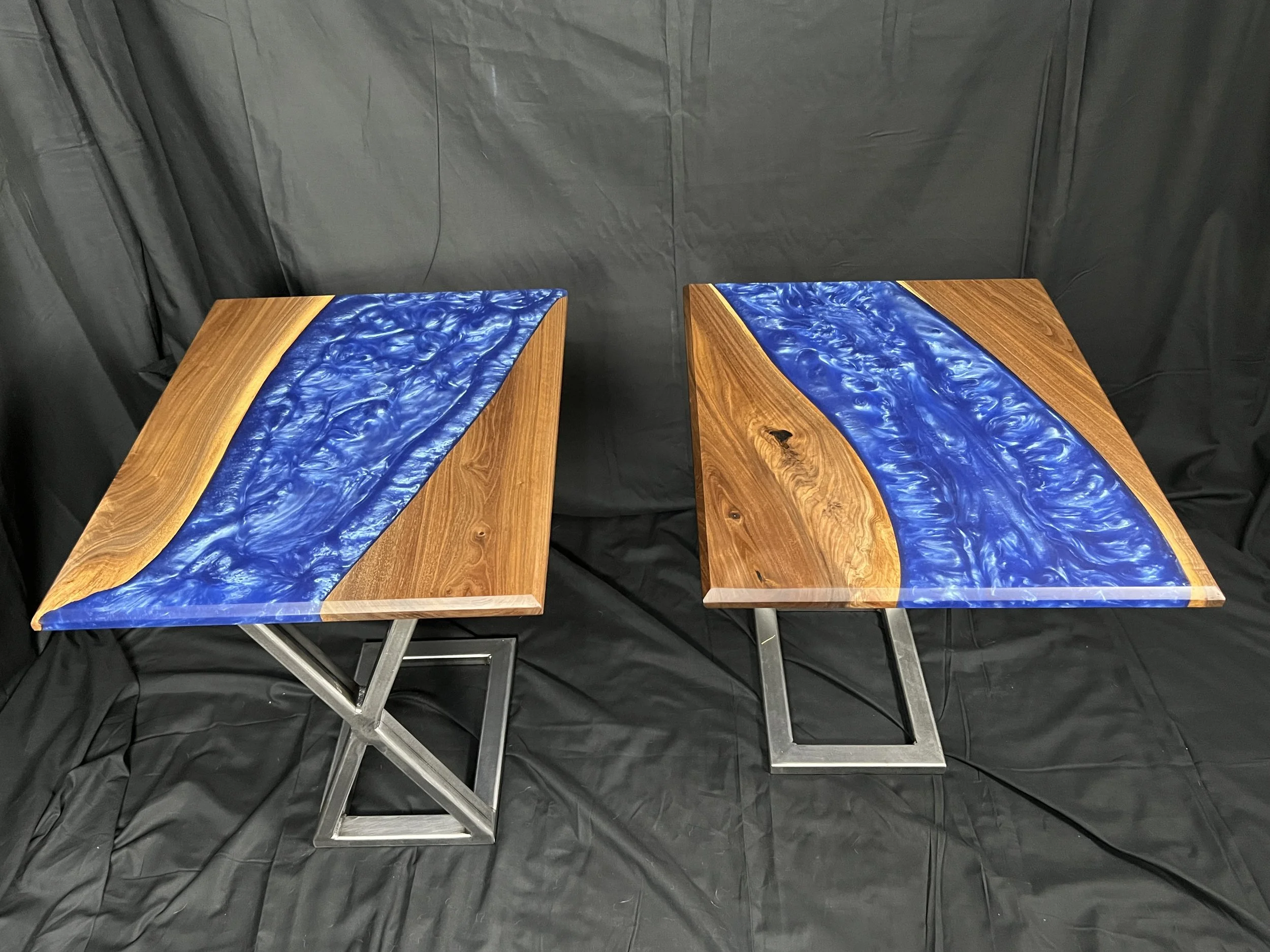 Black Walnut / Epoxy End Tables