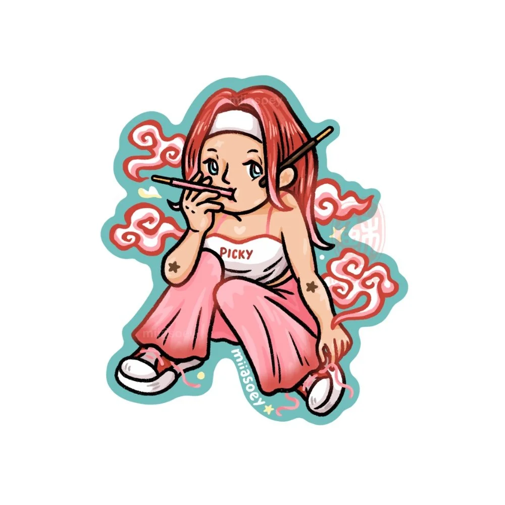 Picky Girl Sticker